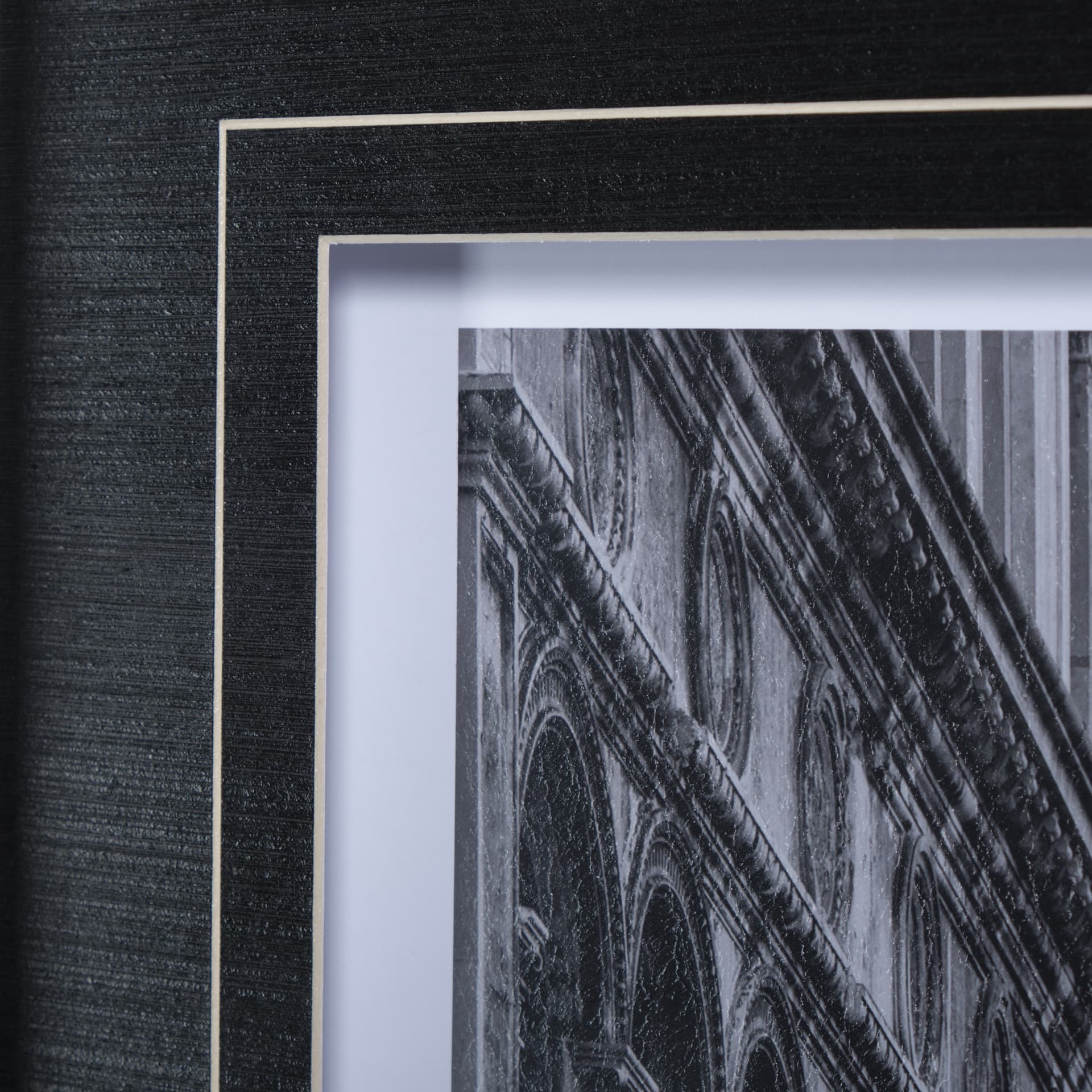B&W Bridge of Sighs by Danny Head a Hand Embellished Textured Framed Photo Art Print Matted under Gl — product photograph