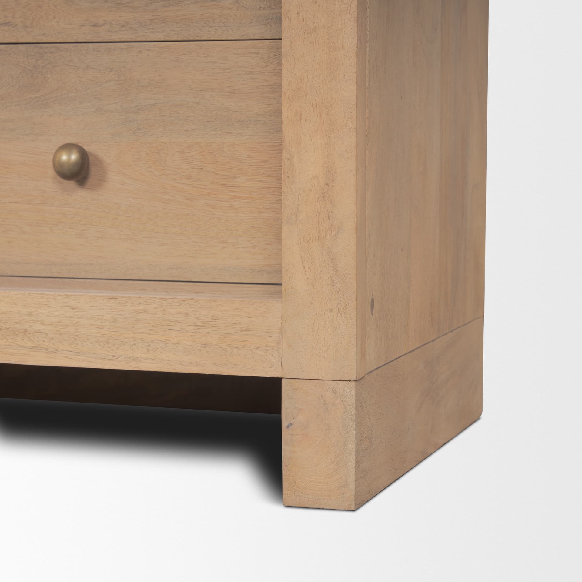 Suri Light Brown Wood W/Glass Doors Arched Curio Cabinet — product photograph