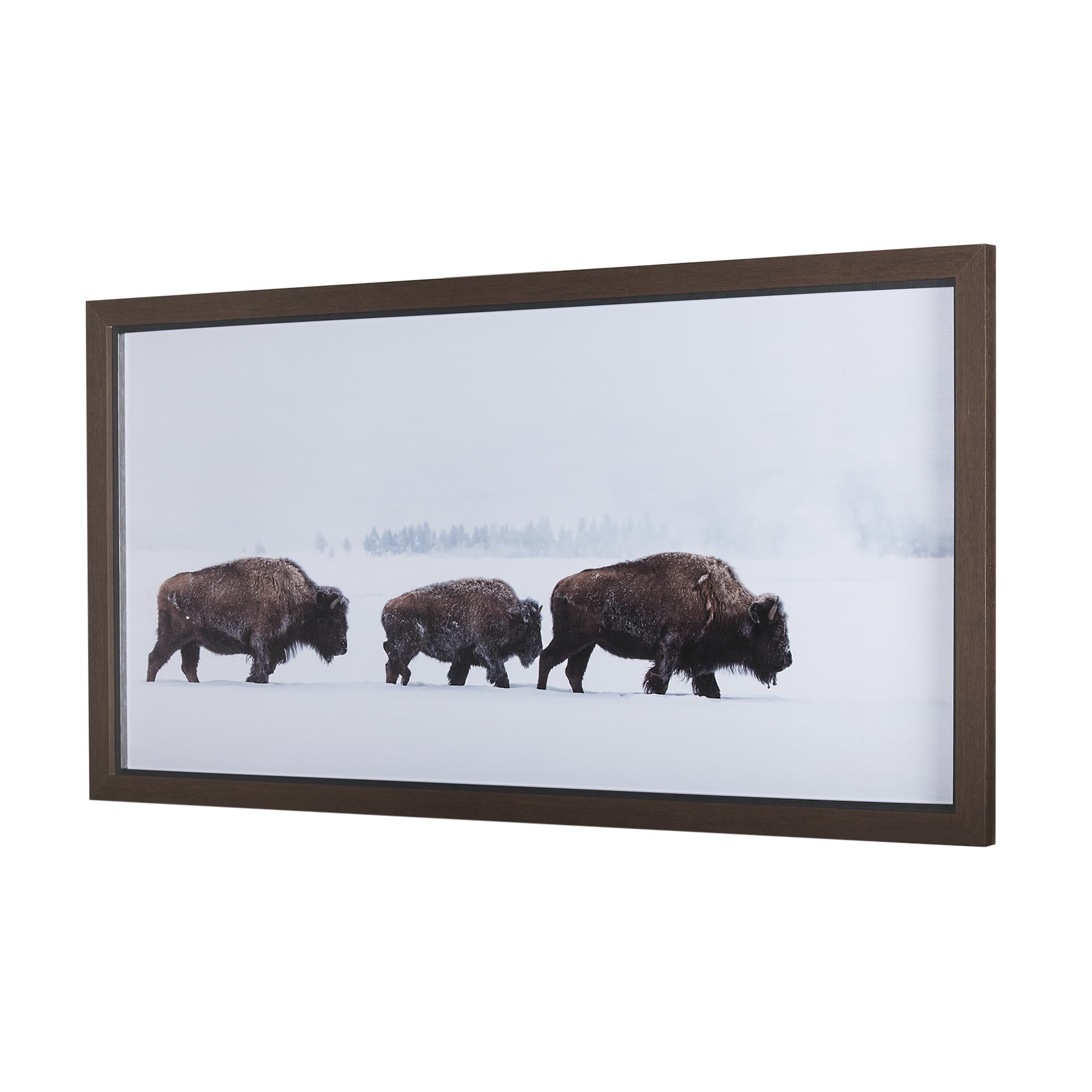 Frozen Trek by Mercana Studio a Hand Embellished Textured Framed Photo Art Print Matted under Glass — product photograph