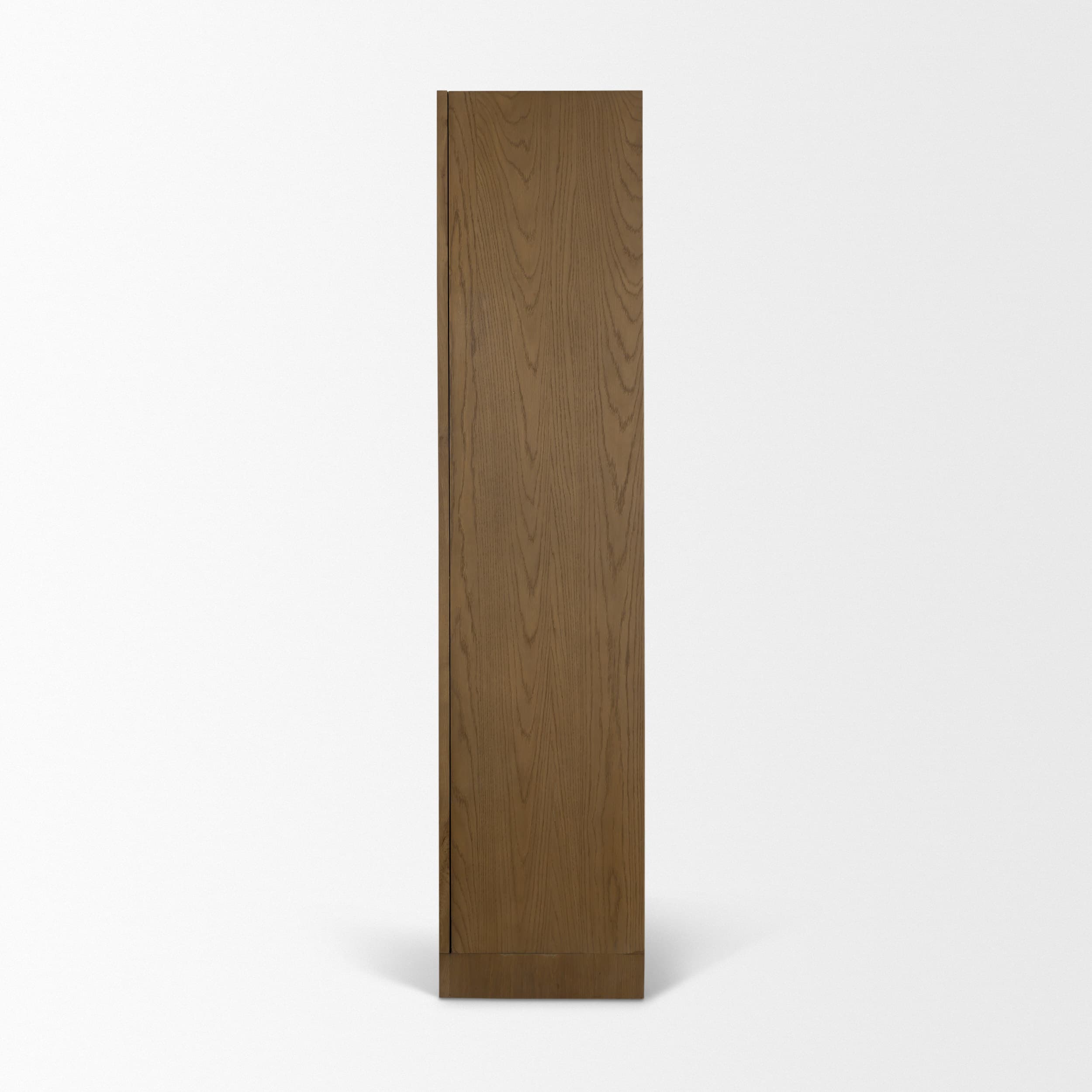 Henry Dark & Light Brown Oak Wood w/ Glass Doors Curio Cabinet — product photograph