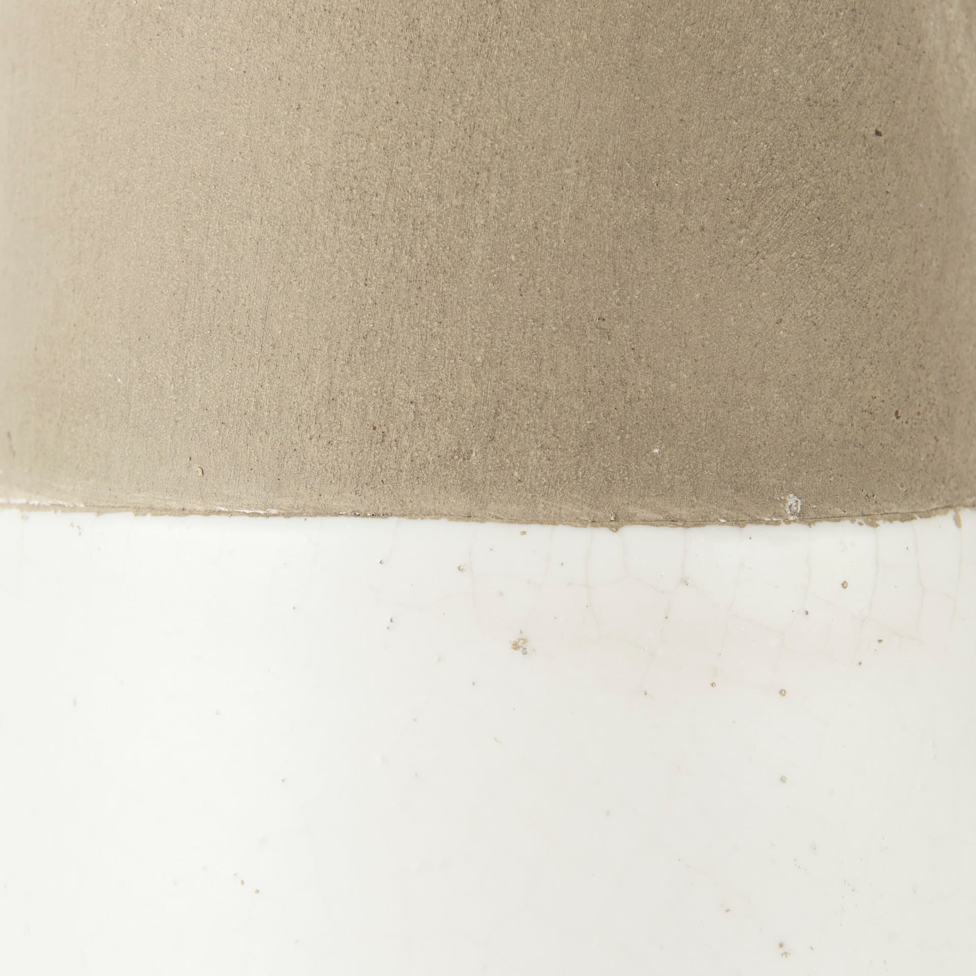 Garand Large 18.8H Two-Toned White Natural Ceramic Jug — product photograph