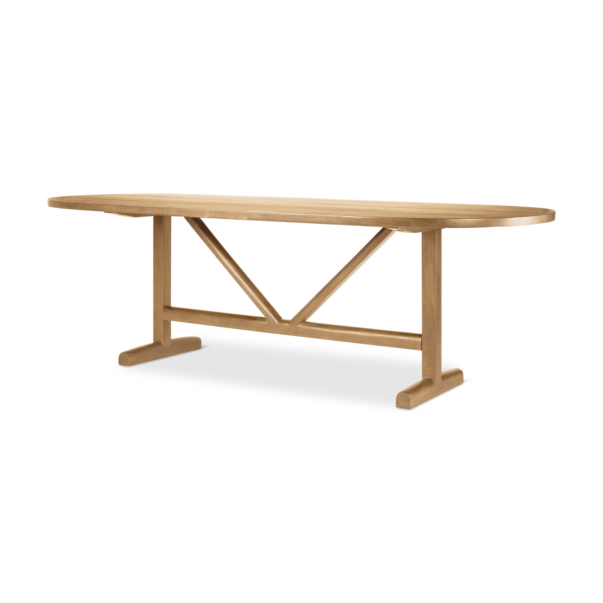 Viktor 94"L x 42"W Dining Table | Modern | Light Brown Wood | Seats 4 — product photograph