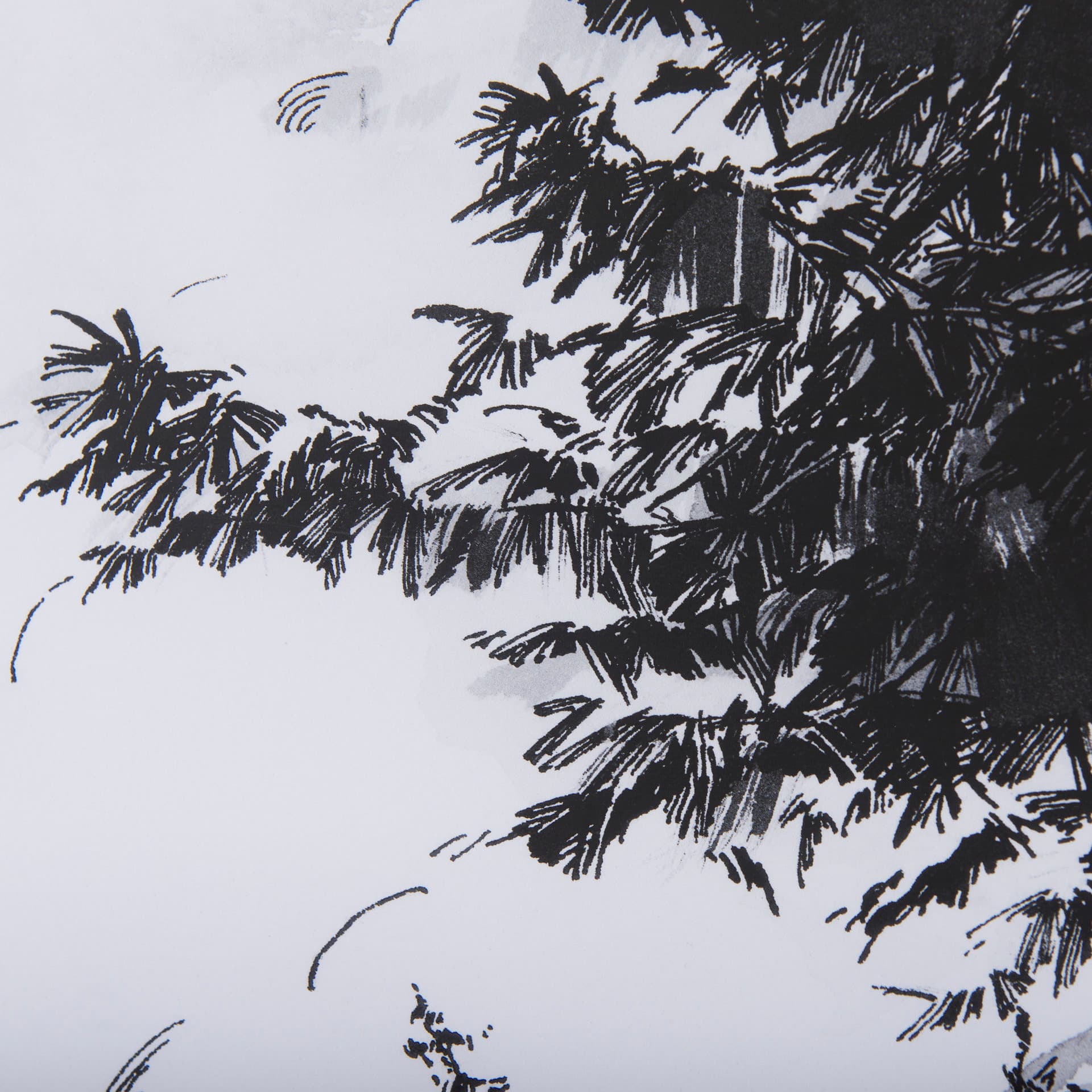 Farm View II by Mercana Studio a Hand Embellished Textured Framed Art Print Matted under Glass — product photograph