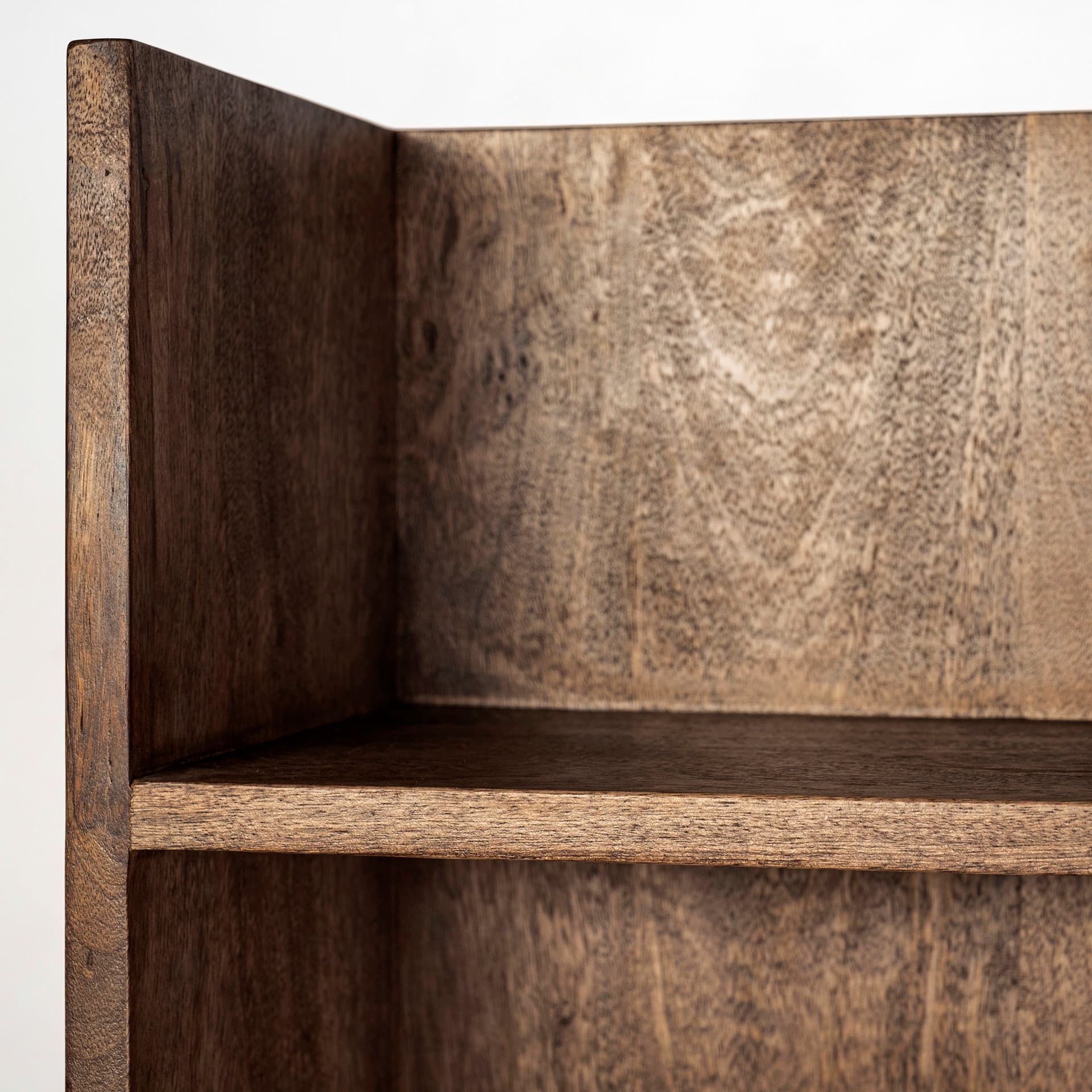 Glenn V 56L x 17W Dark Brown Wood w/ Cream Fabric Seat, 3 Drawers Hall Tree — product photograph