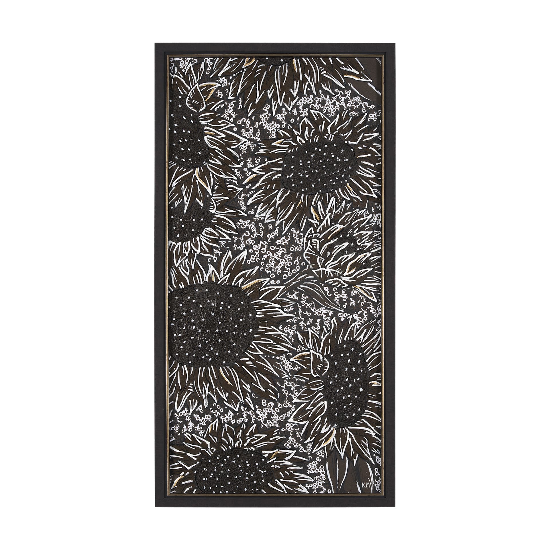 Sunflower Fest III by Mercana Studio a Hand Embellished Textured Framed Art Print — product photograph