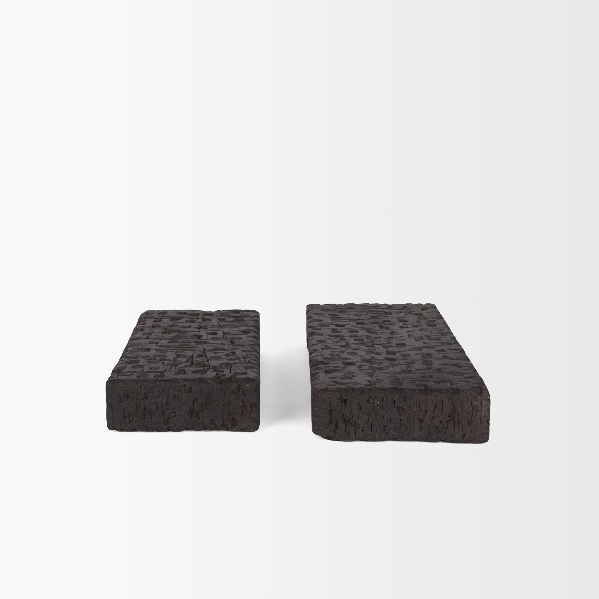 Shira Reclaimed Dark Brown Wooden Riser (Set of 2) — product photograph