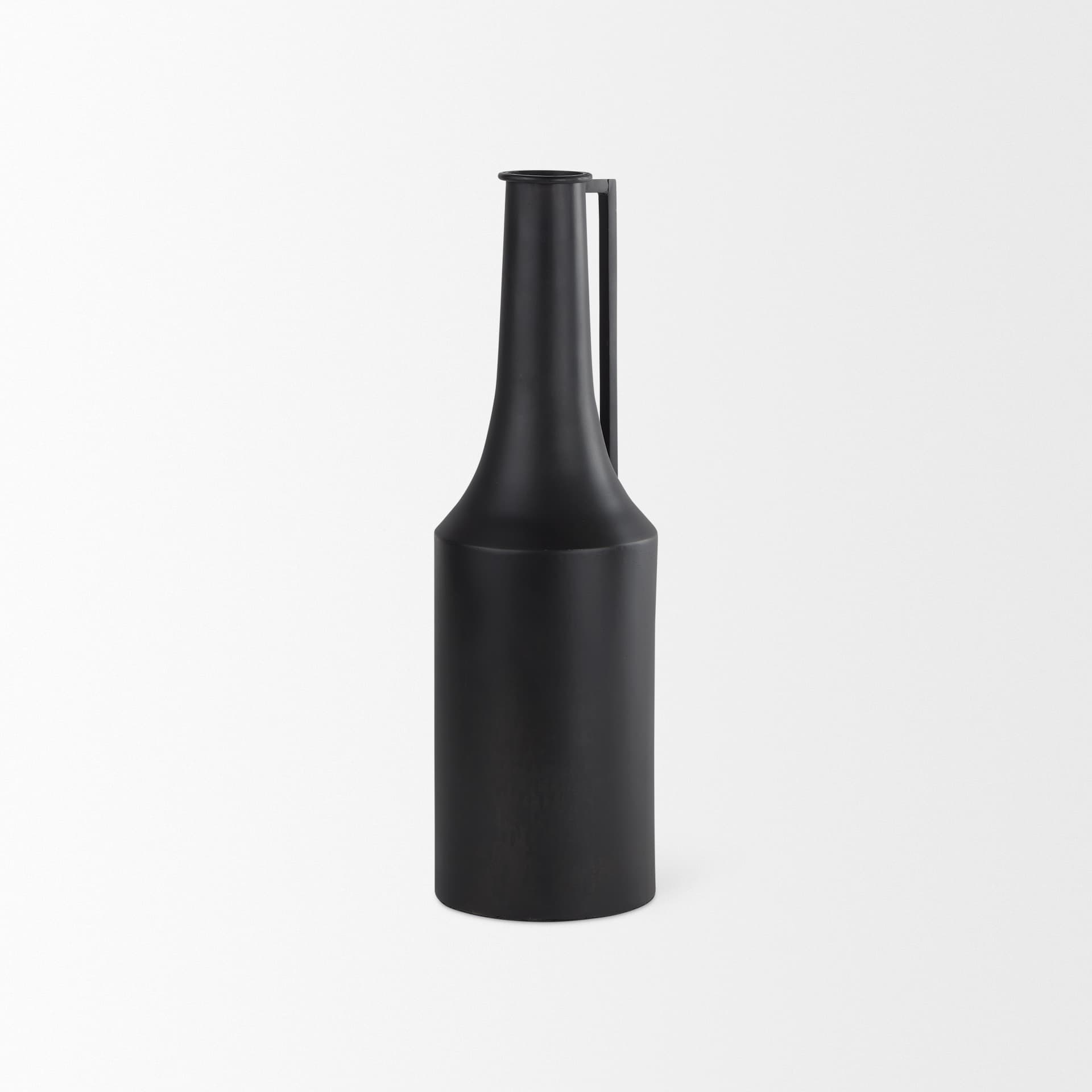 Aubrey Medium 18.0H Black Iron Flower Jug Vase — product photograph