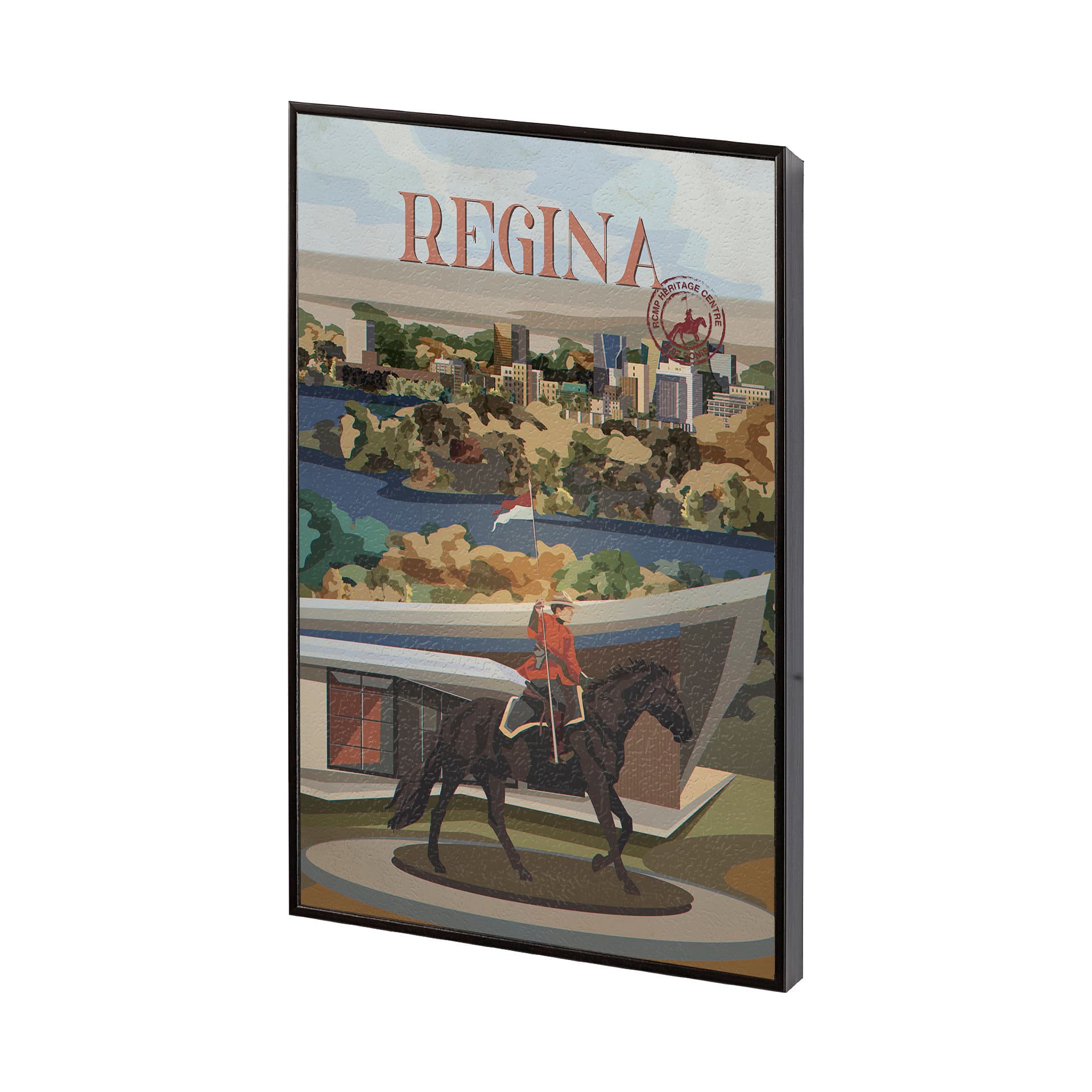 Regina Go Canada (SM) by Mercana Studio a Hand Embellished Decograph Framed Art Print — product photograph