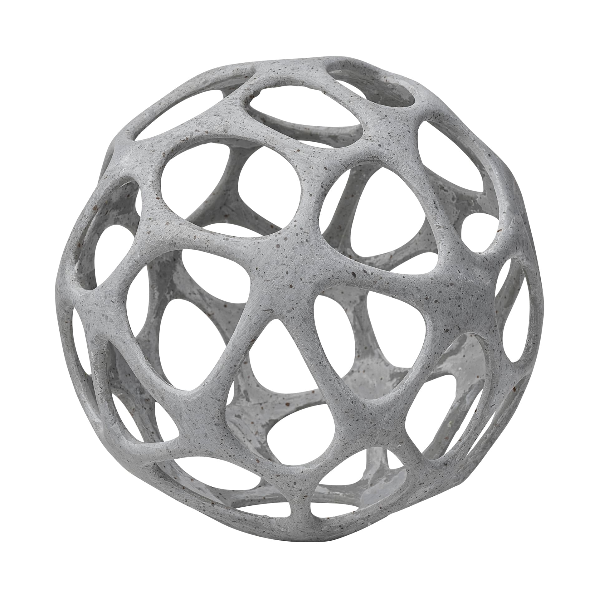 Spiro 7L x 7W Off-White Hollow Decorative Orb — product photograph