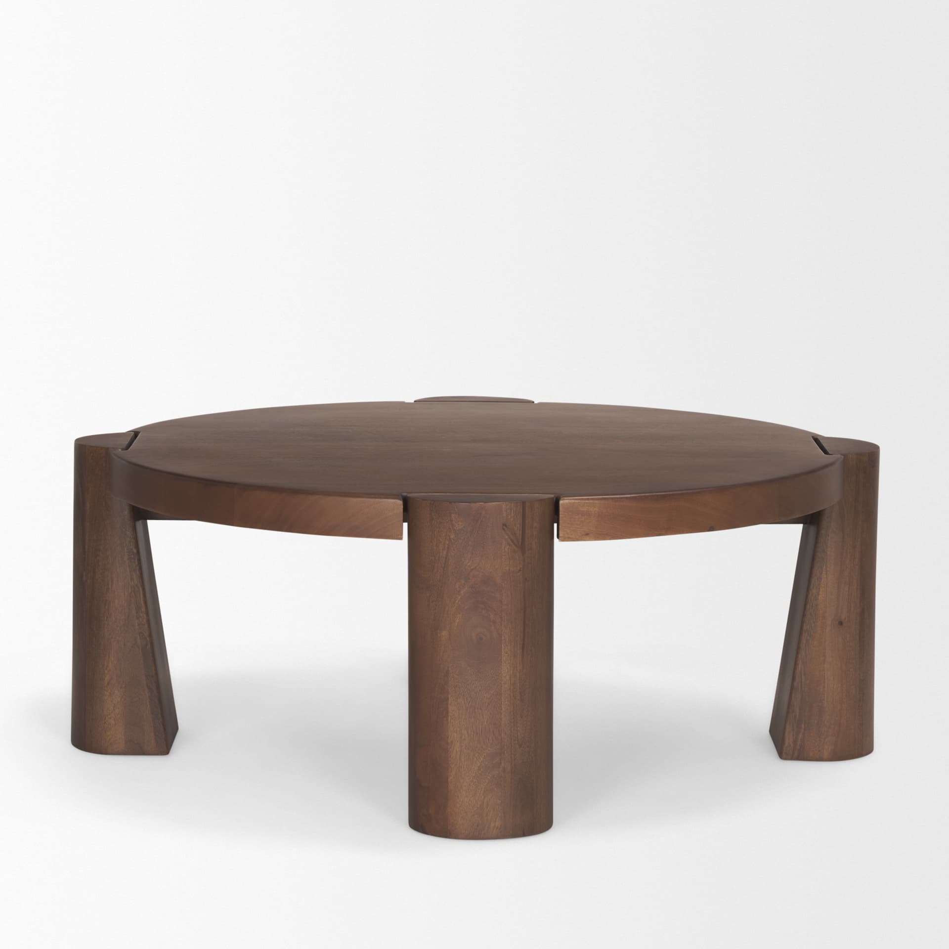 Tammar Round Wood w/ Tapered Legs Coffee Table — product photograph