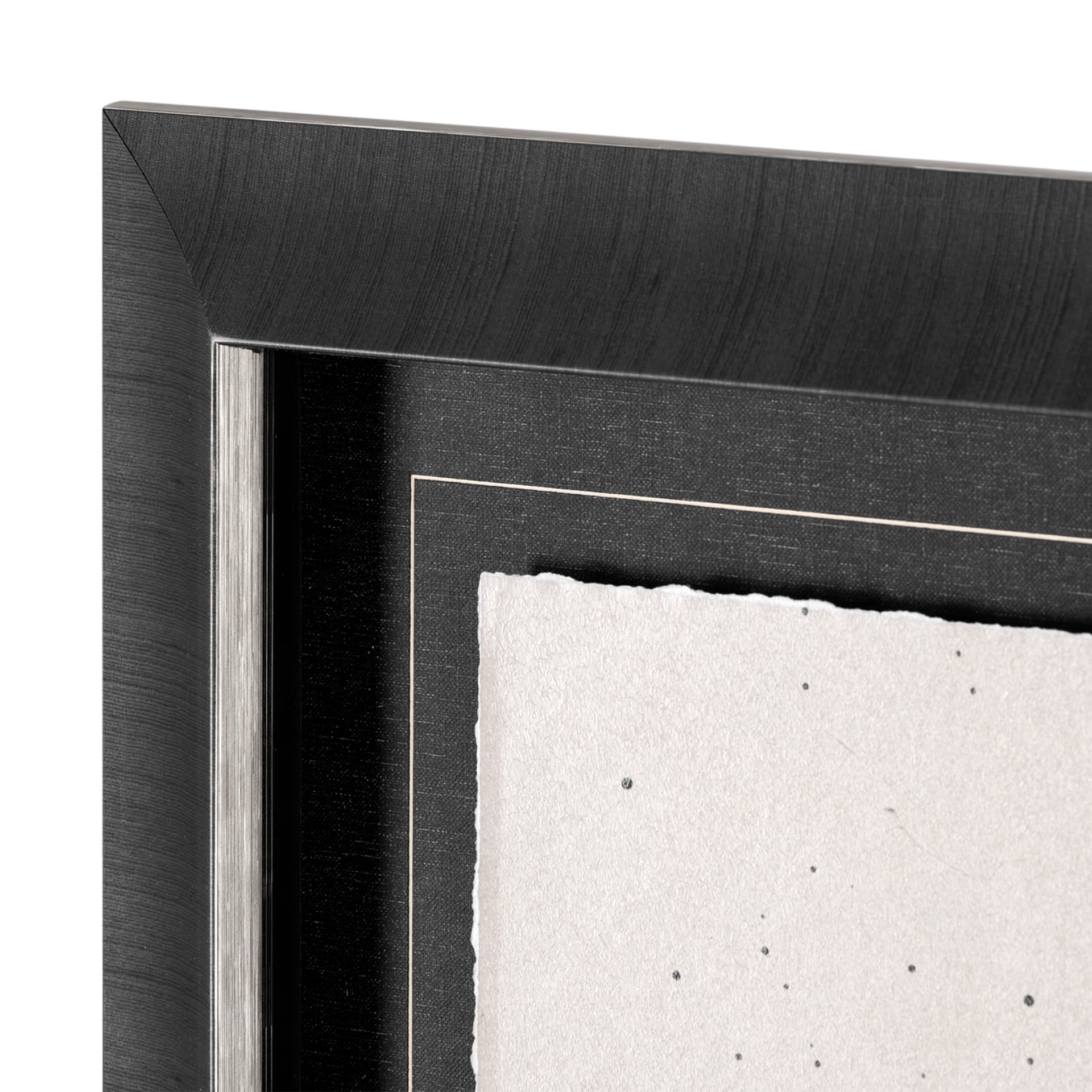 Three is a Crowd II by Mercana Studio Hand Embellished Textured Framed Art Print Matted under Glass — product photograph