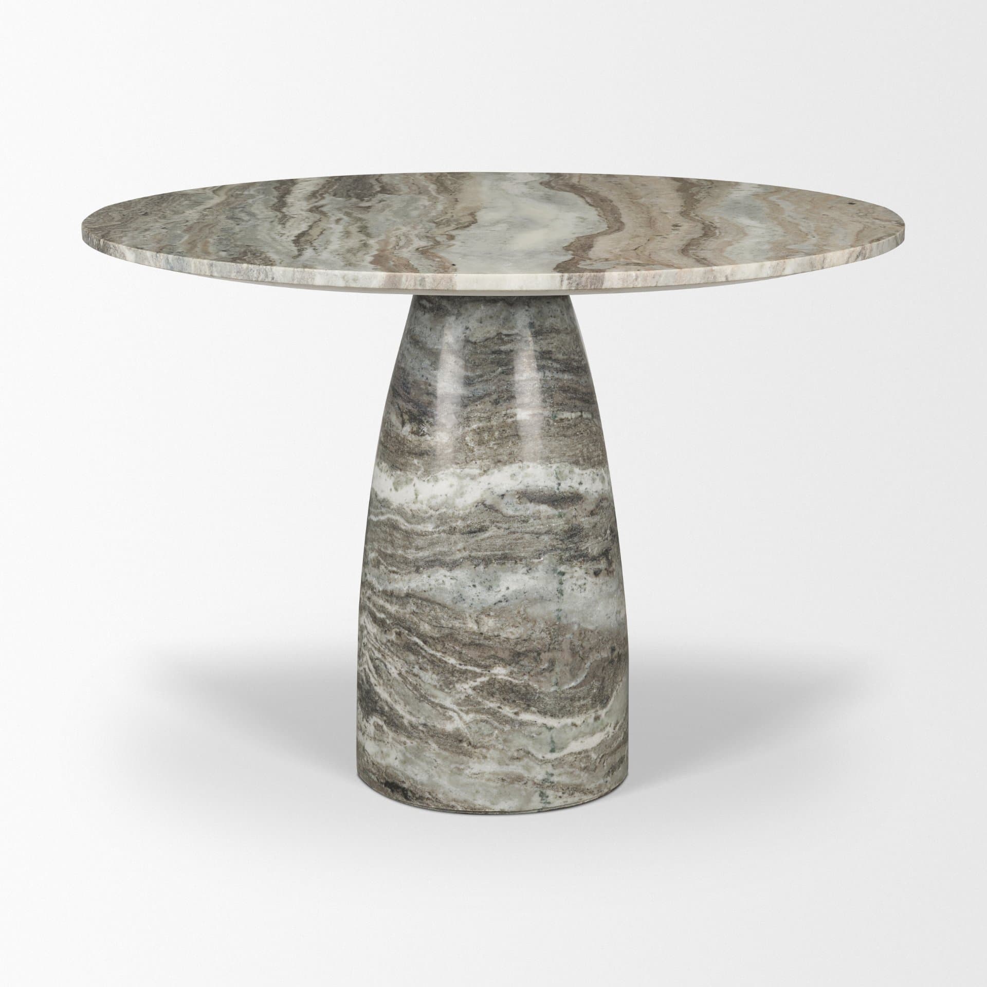 Allyson 42" Round Pedestal Dining Table | Marble | Seats 4 — product photograph