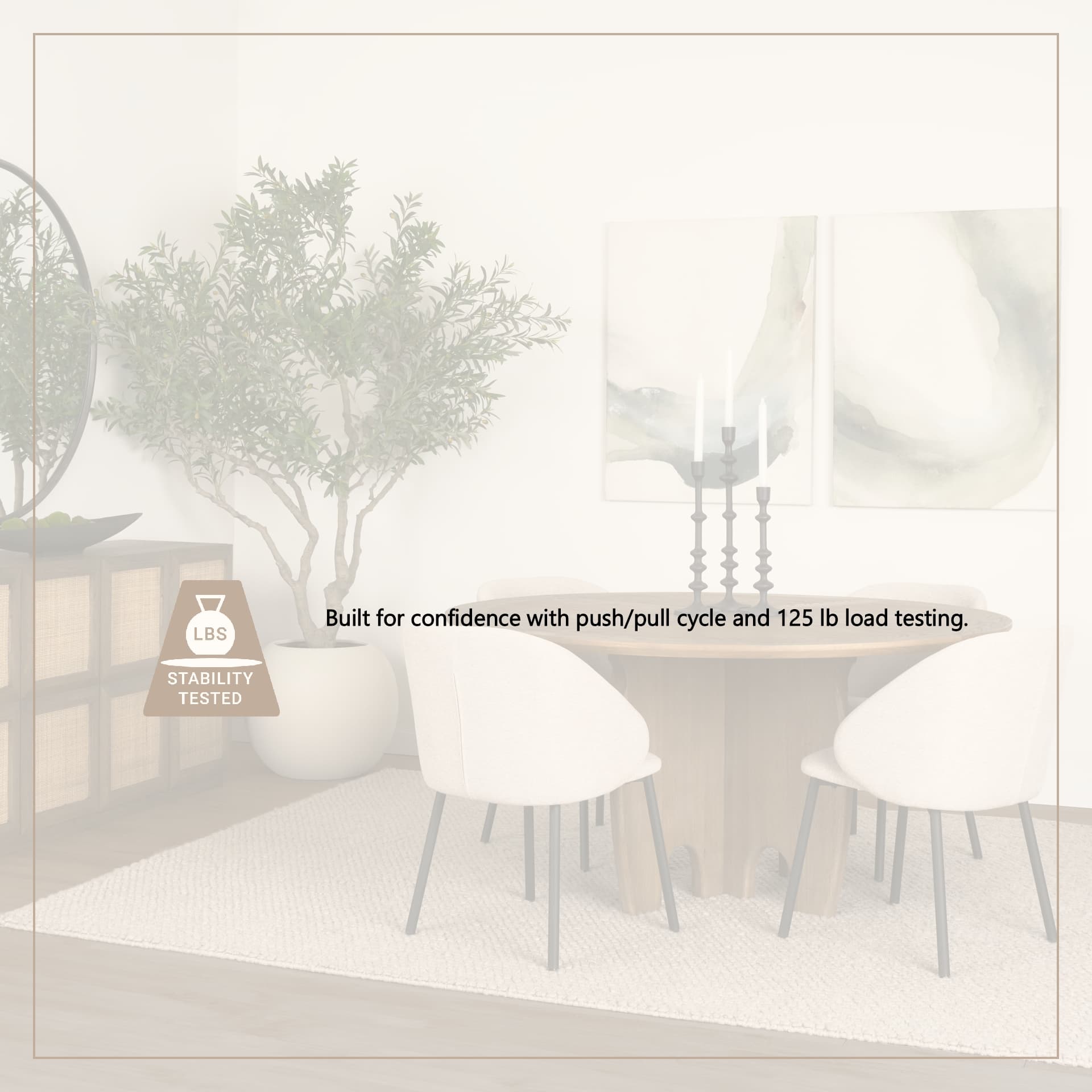 Sonomi 59" Round Dining Table | Med Brown Wood | Seats 6 — product photograph