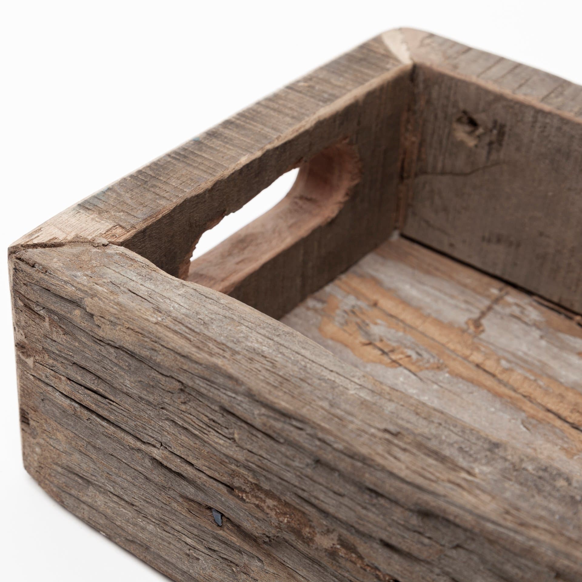 Vernon (Small) 24L x 7W Brown Reclaimed Wood Tray — product photograph