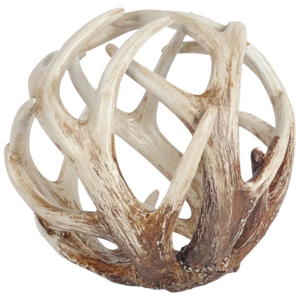Ramus II (Large) 7L x 7W Brown Antler Shaped Decorative Orb Ball — product photograph