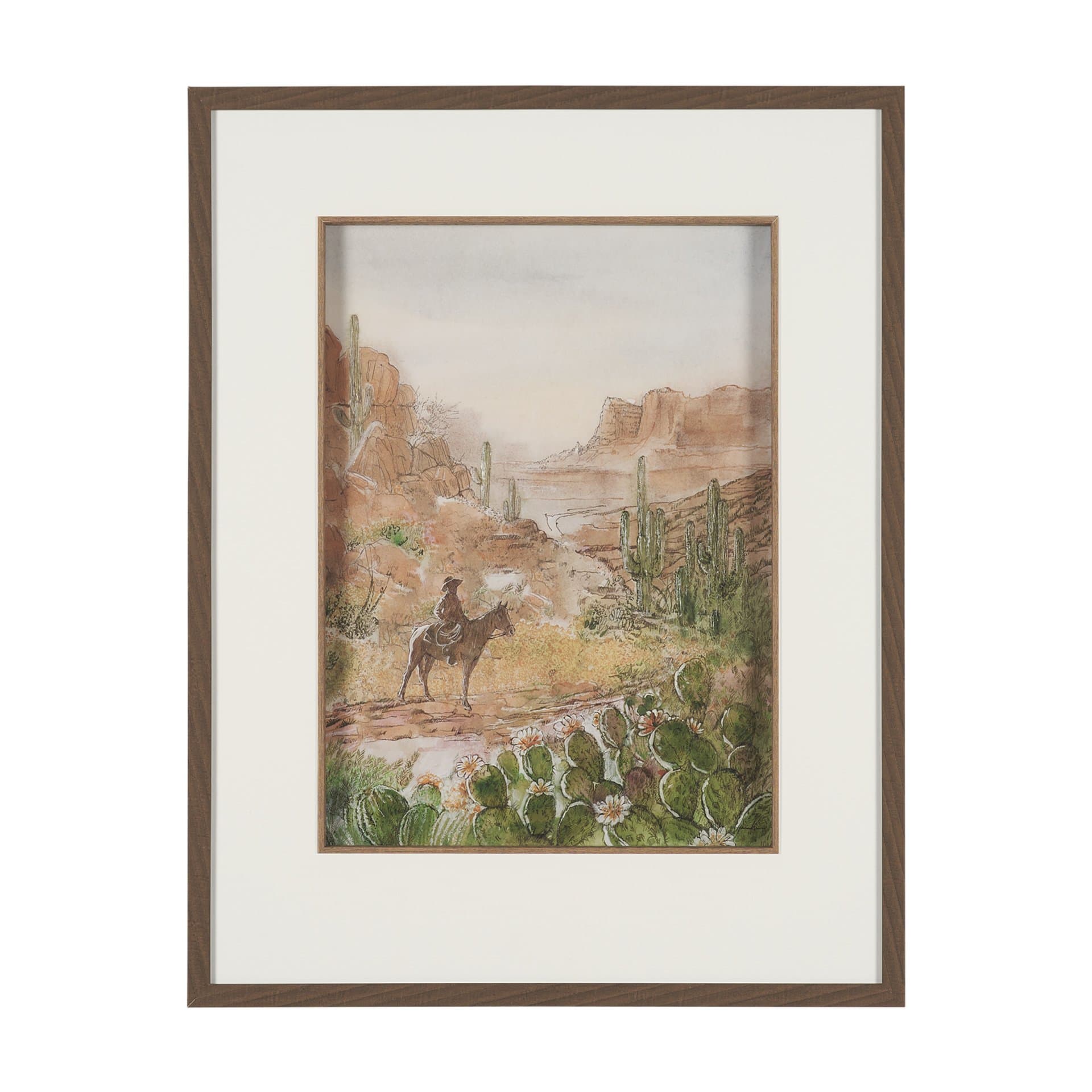 Red Rock Country II by Mercana Studio Hand-Embellished Framed Artwork Matted under Glass — product photograph