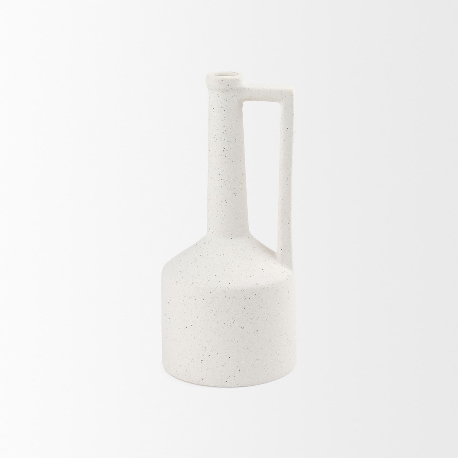 Burton 14.2H Medium White Ceramic Jug Vase — product photograph