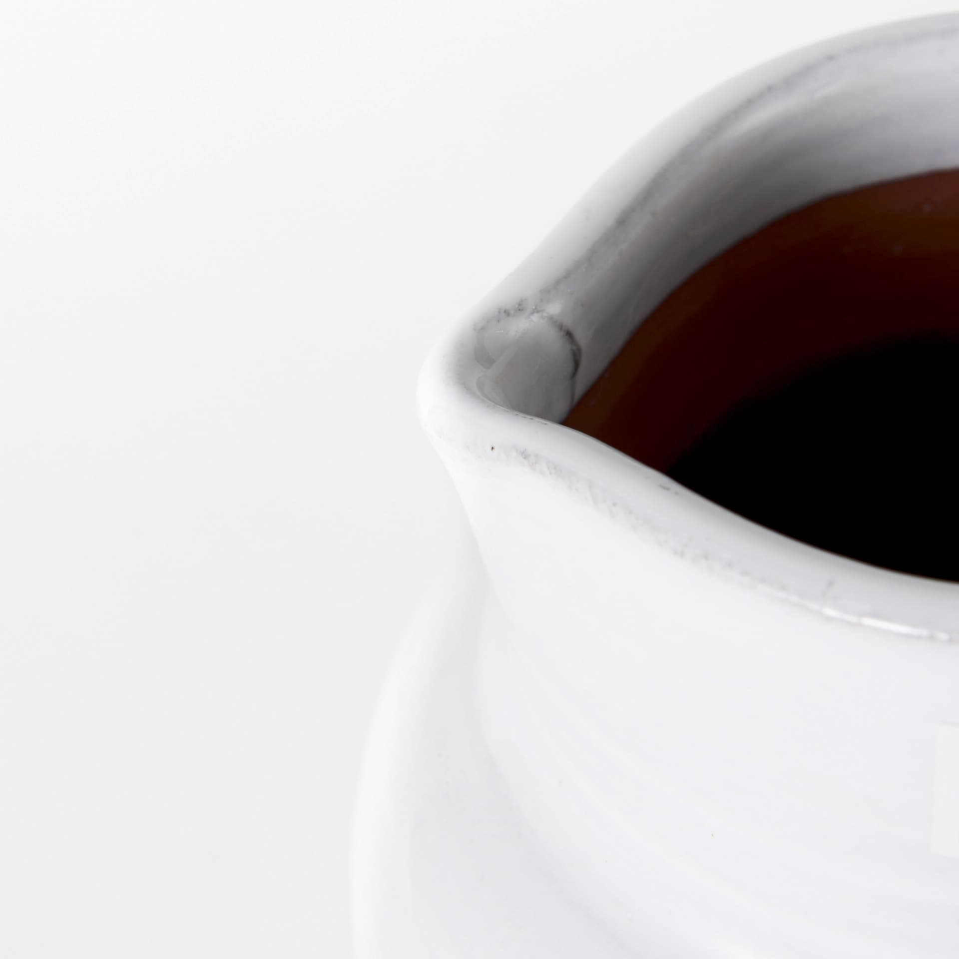 Harmon II Large White w/ Charcoal Stripes Ceramic Jug — product photograph