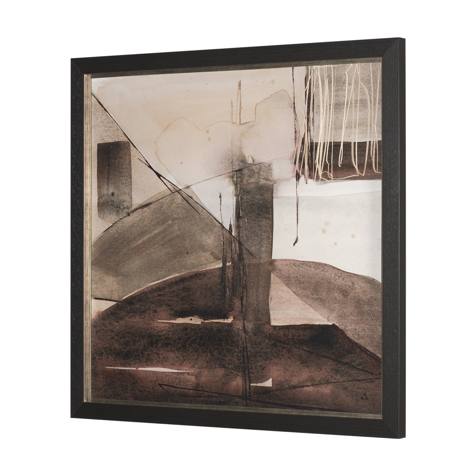 Quiet Constructs I by Mercana Studio Hand Embelished Textured Framed Artwork Matted — product photograph
