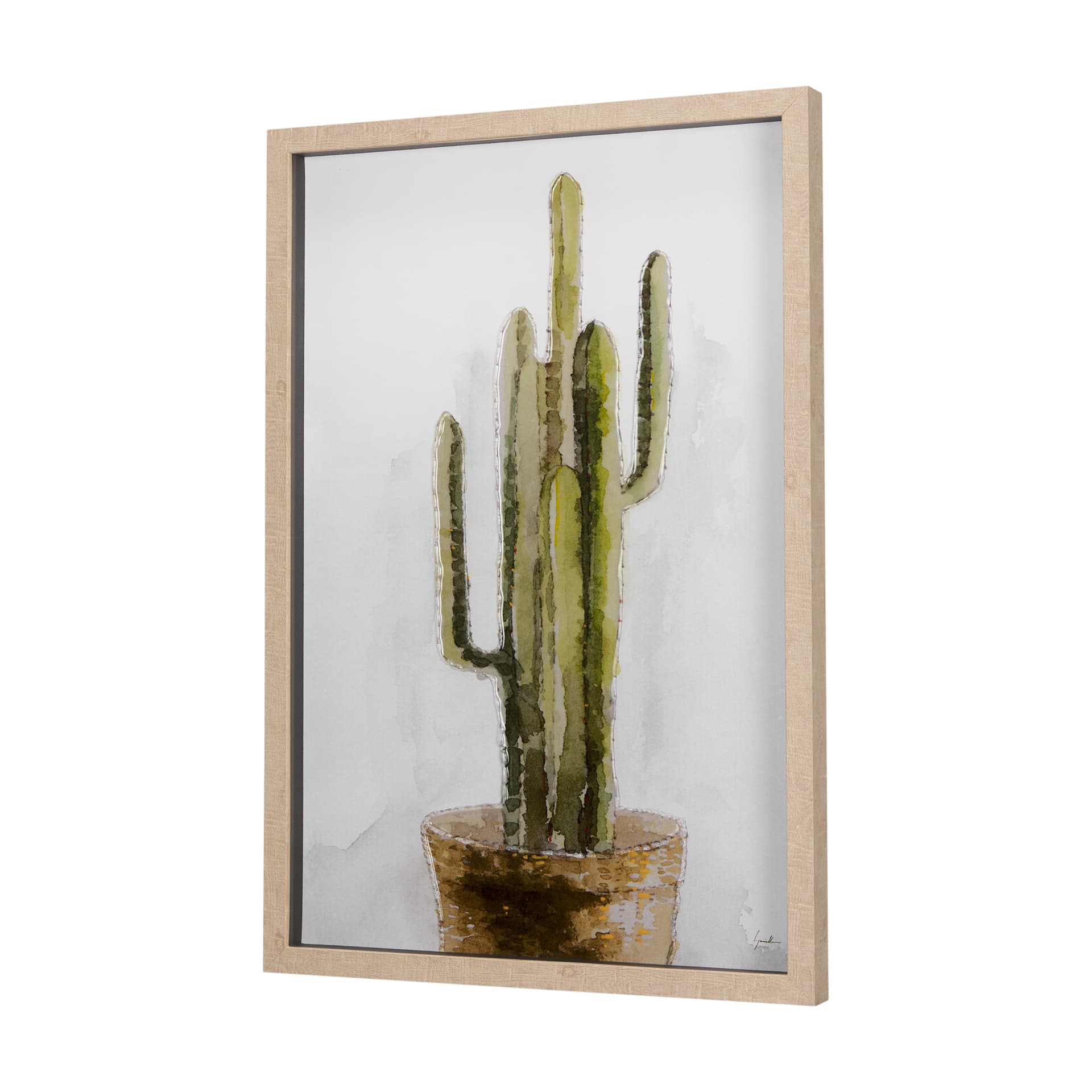 Arid Solitude II by Mercana Studio a Hand Embellished Textured Framed Art Print Matted under Glass — product photograph