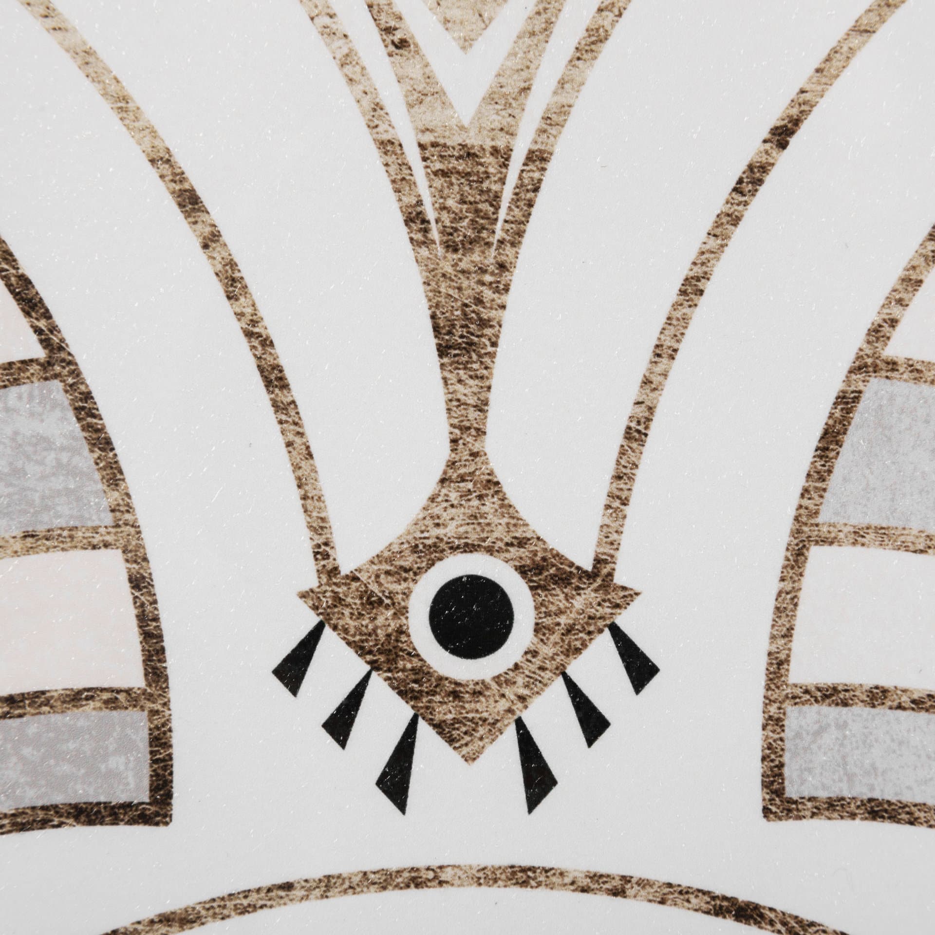 Deco Patterning II by Victoria Barnes Hand Embellished Textured Framed Art Print Matted under Glass — product photograph