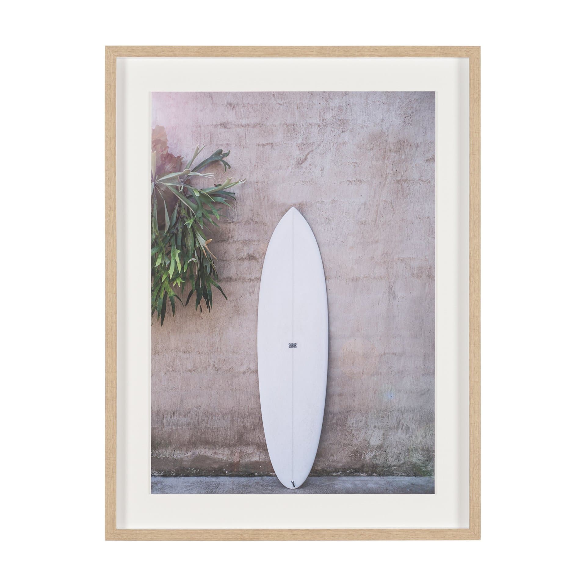 White Surfboard by Shot By Clint Framed Photo Print Matted under Glass — product photograph
