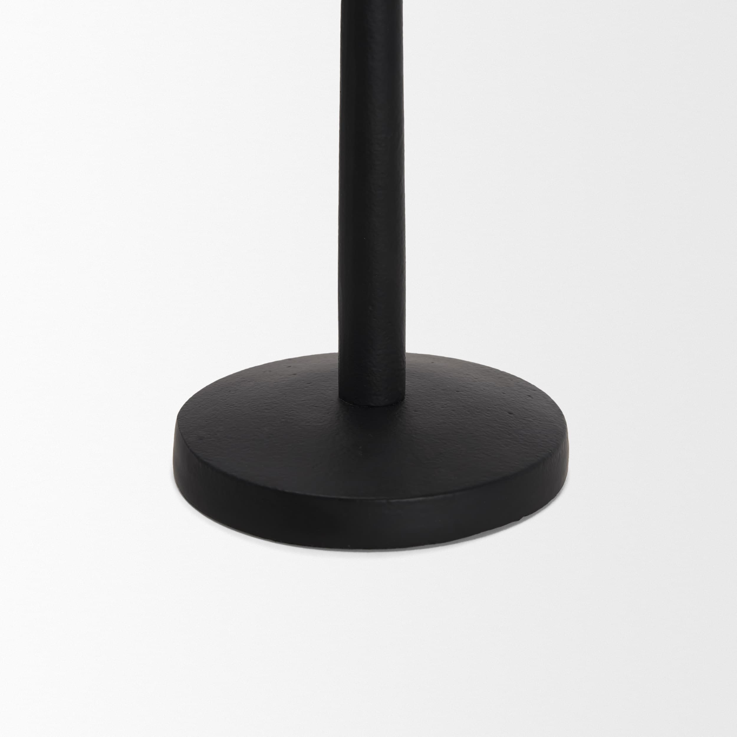 Qwin Matte Black Cast Aluminum Tall Candle Holder — product photograph