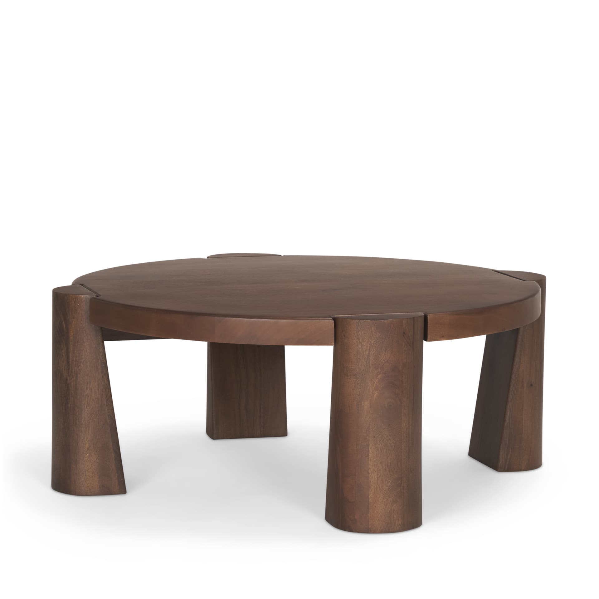 Tammar Round Wood w/ Tapered Legs Coffee Table — product photograph