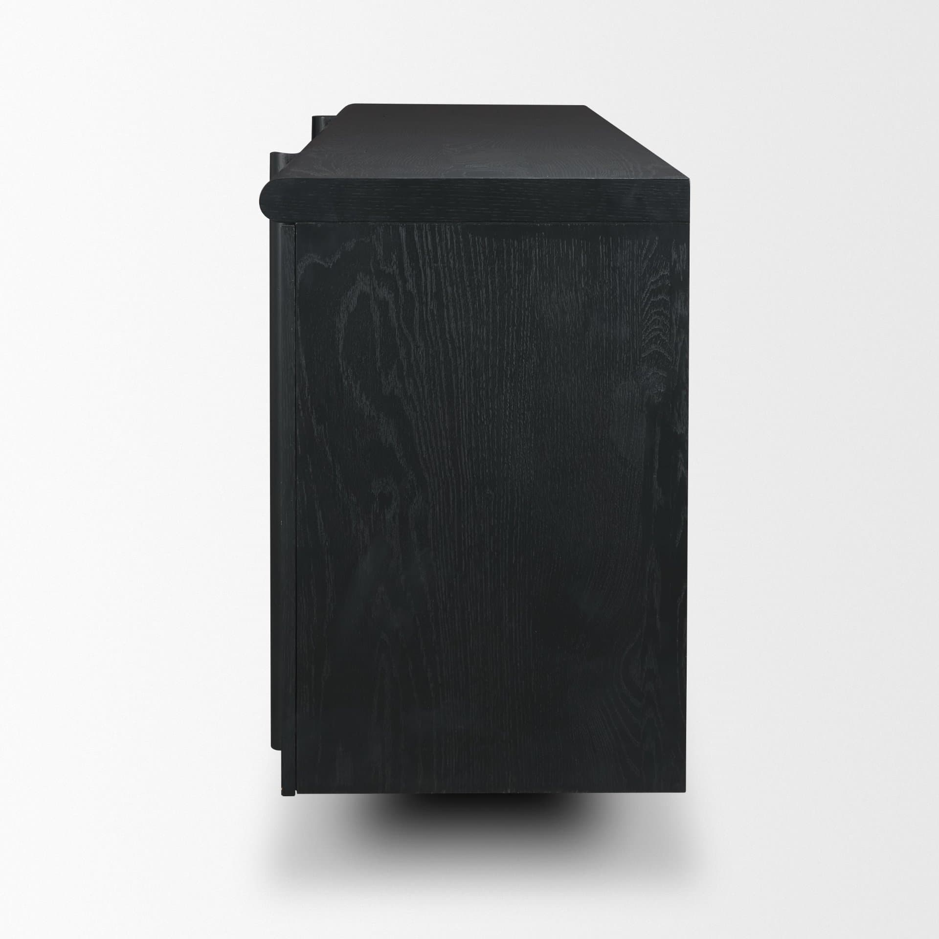 Rowan Black Oak Wood Closed 4 Door Sideboard — product photograph