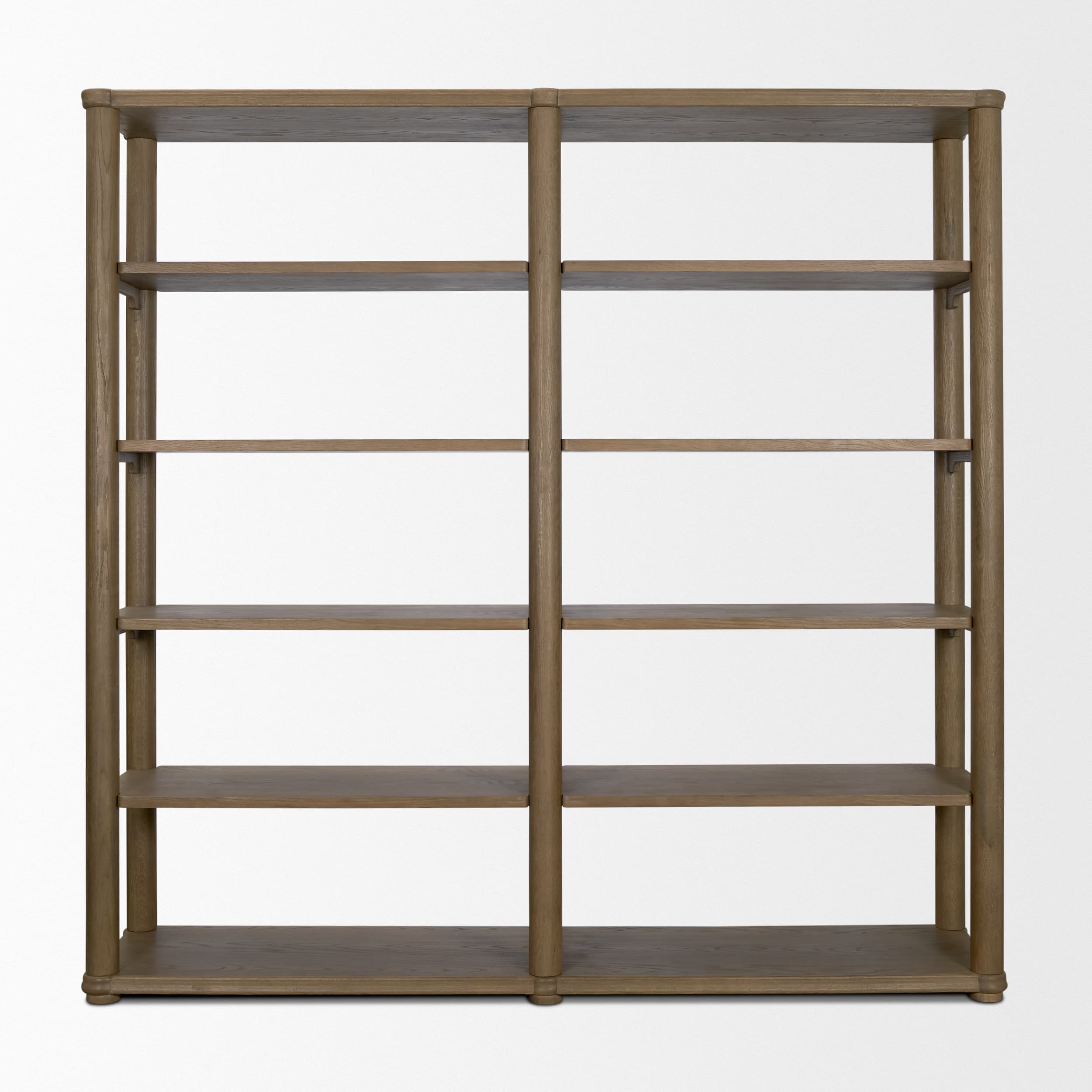 Alden Medium Brown Wood Open Shelving Unit — product photograph
