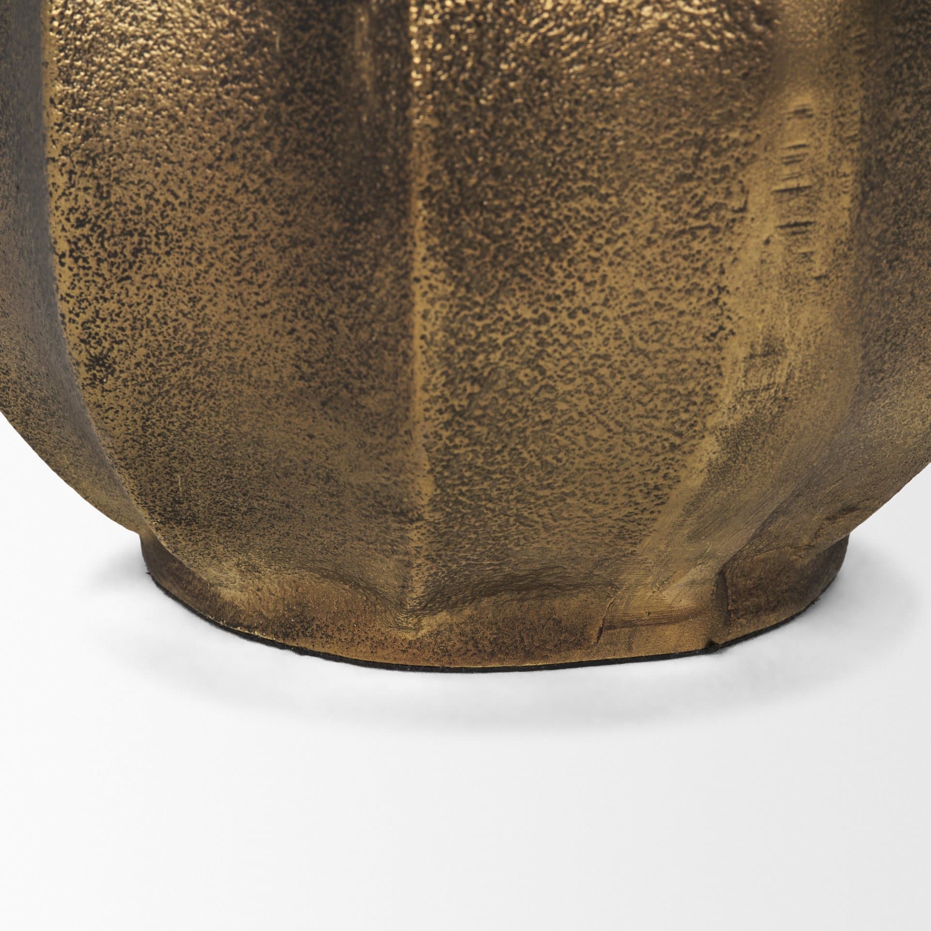 Anya Antiqued Brass Scalloped Petal Cast Metal Jug — product photograph