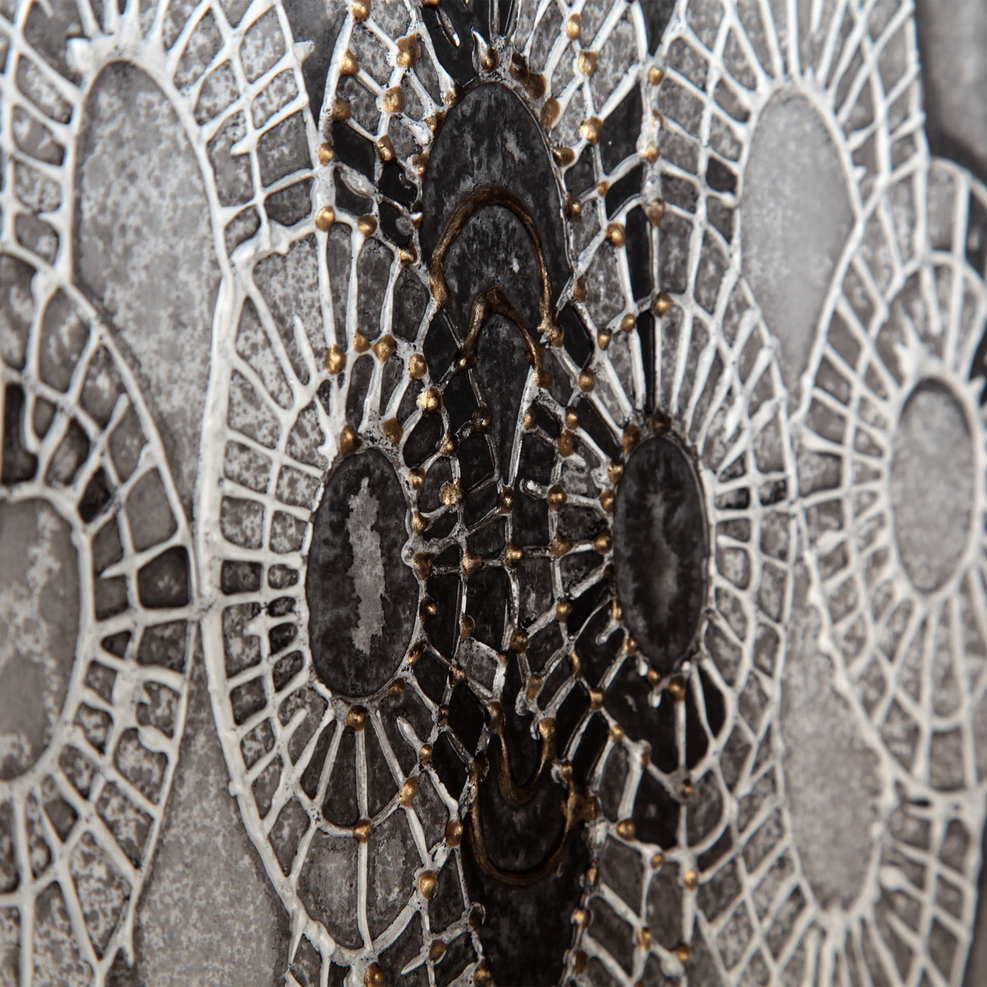 India Pattern I by Studio M a handmade Original Framed Artwork under Glass — product photograph