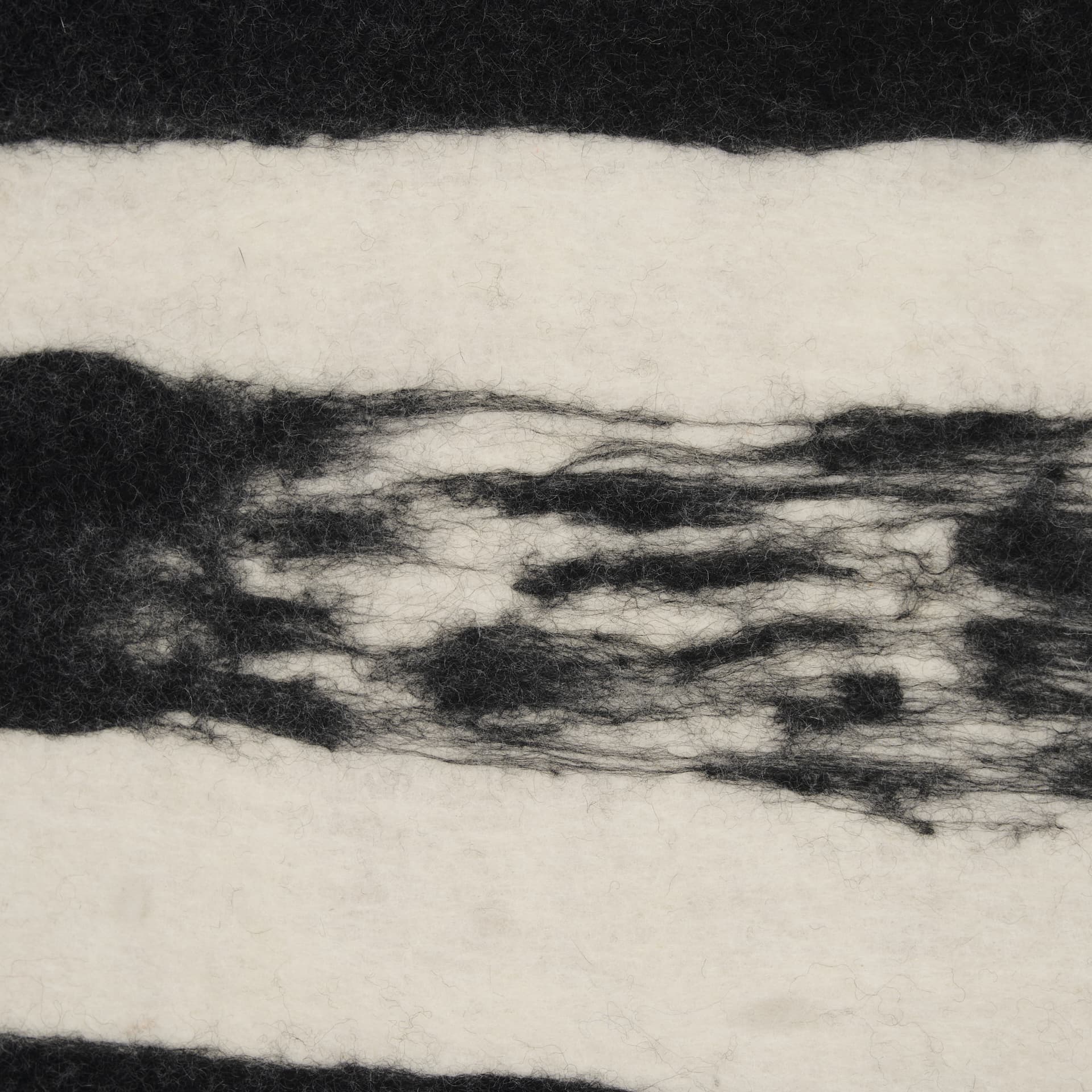 Rollins Small Cream w/ Black Stripes Wool Framed Art — product photograph