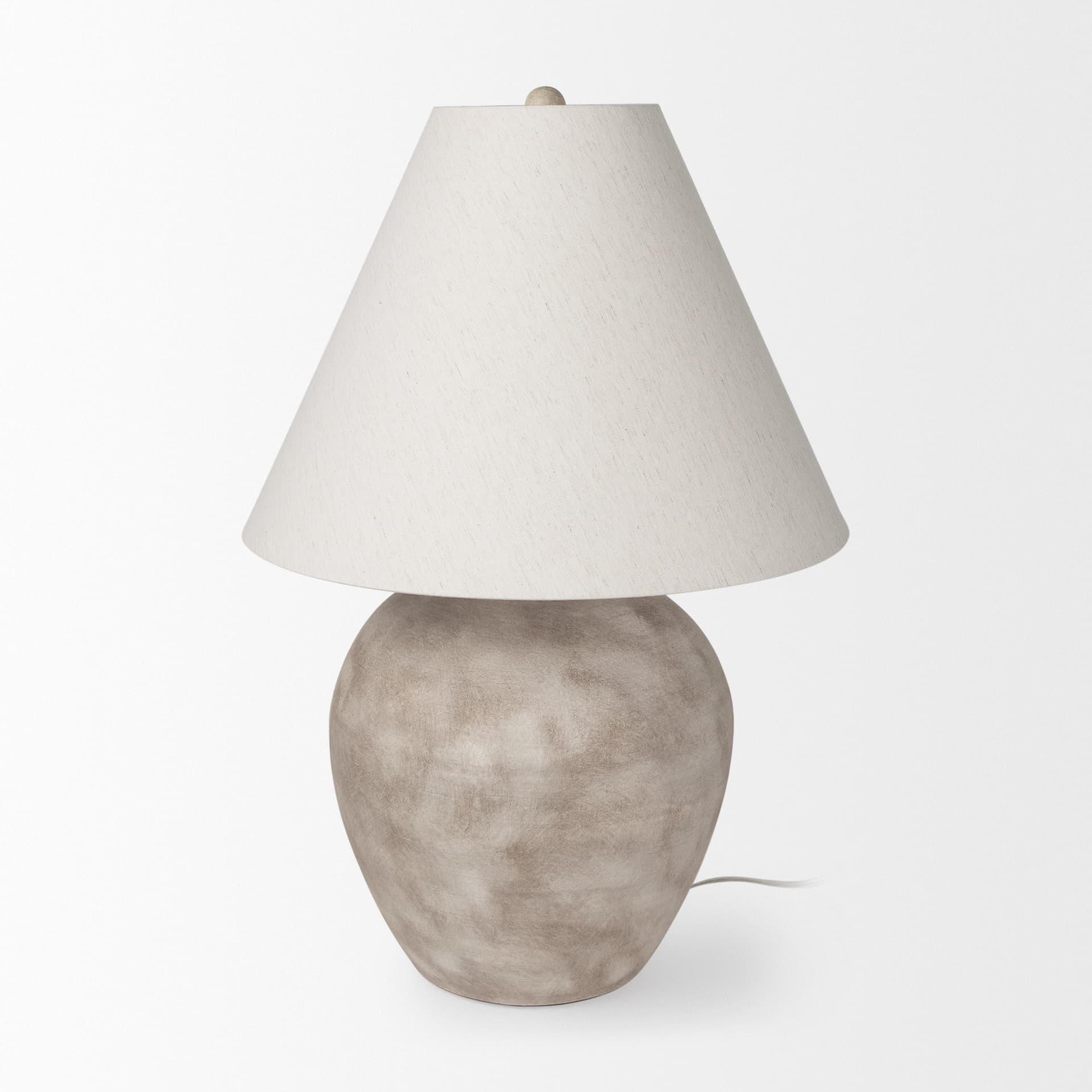 Marvin Taupe Ceramic Table Lamp — product photograph