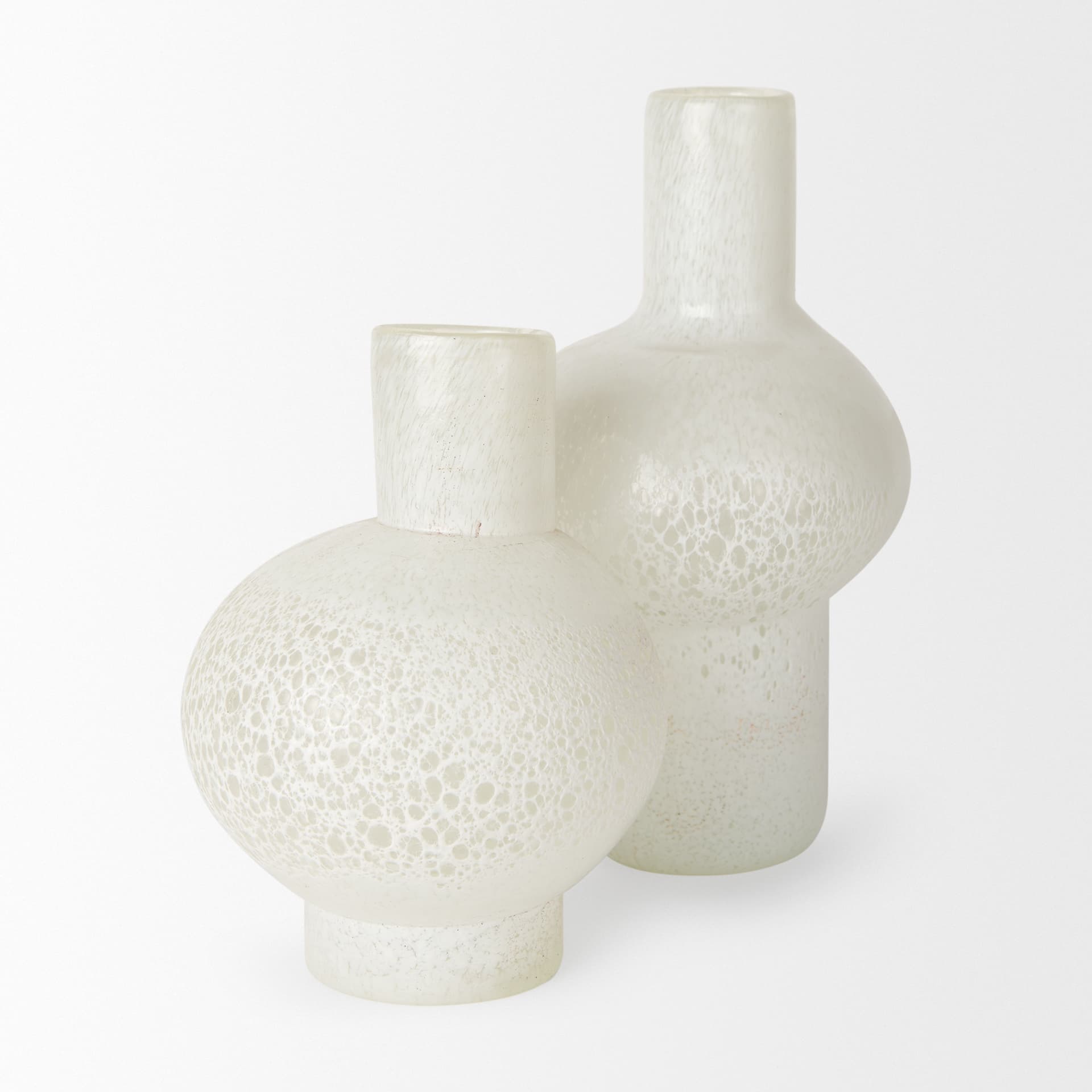 Heket Tall White Glass Vase — product photograph