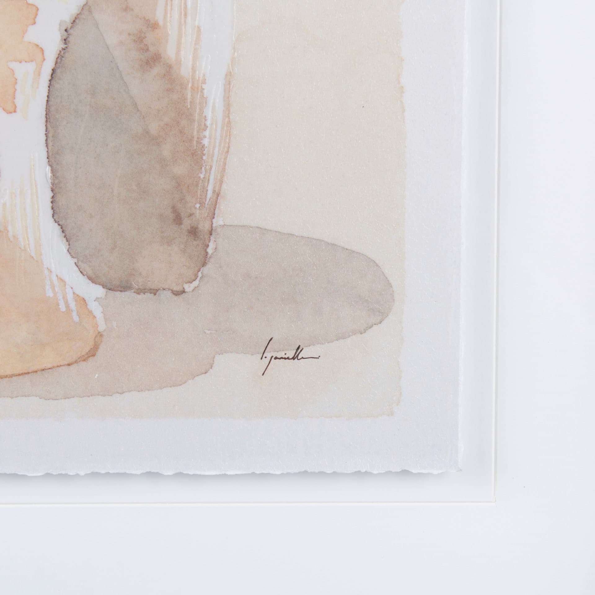 Boho Flowers I by Mercana Studio a Hand Embellished Textured Framed Art Print Matted under Glass — product photograph