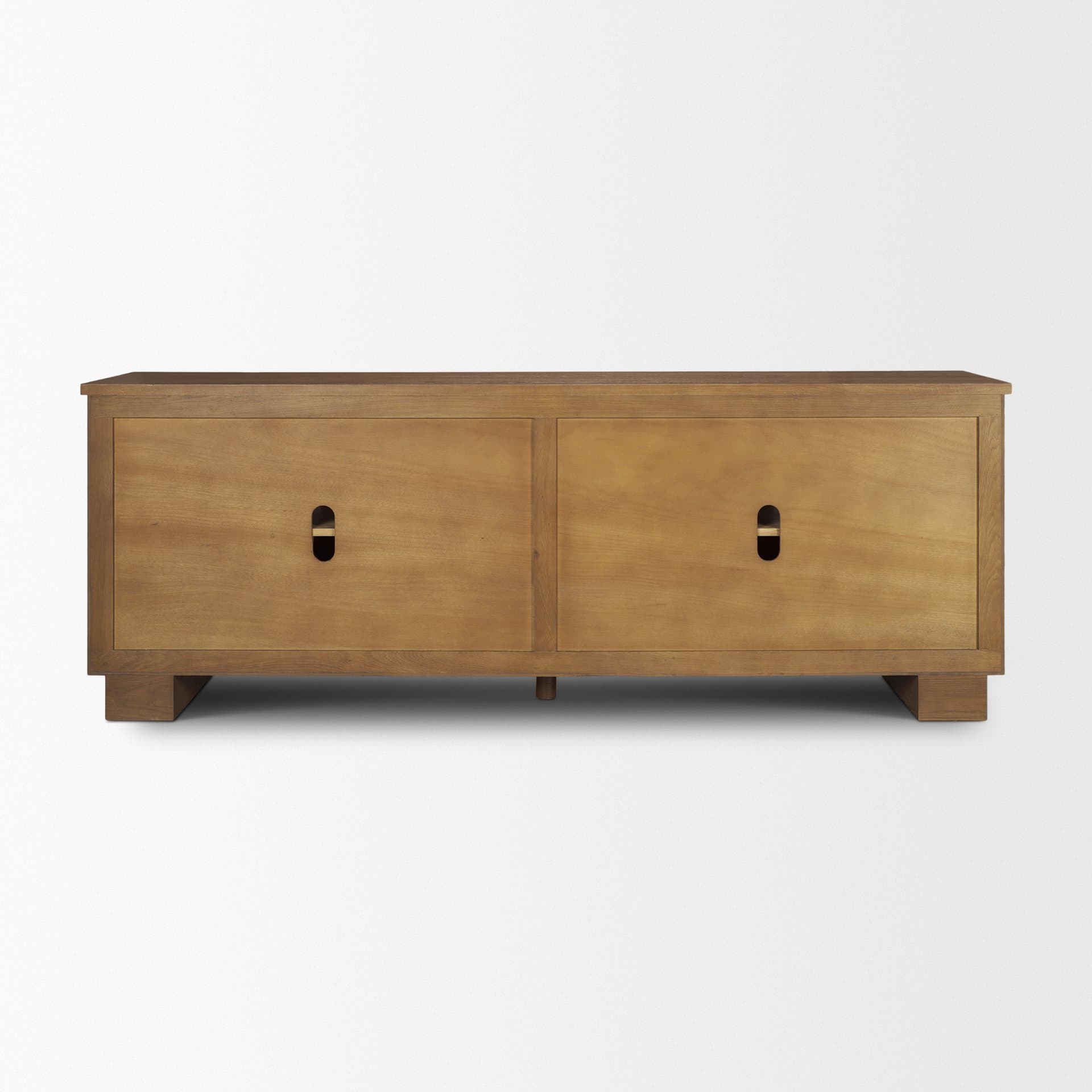 Winsford 82" Two-Tone Oak Sideboard w/ Glass Doors — product photograph