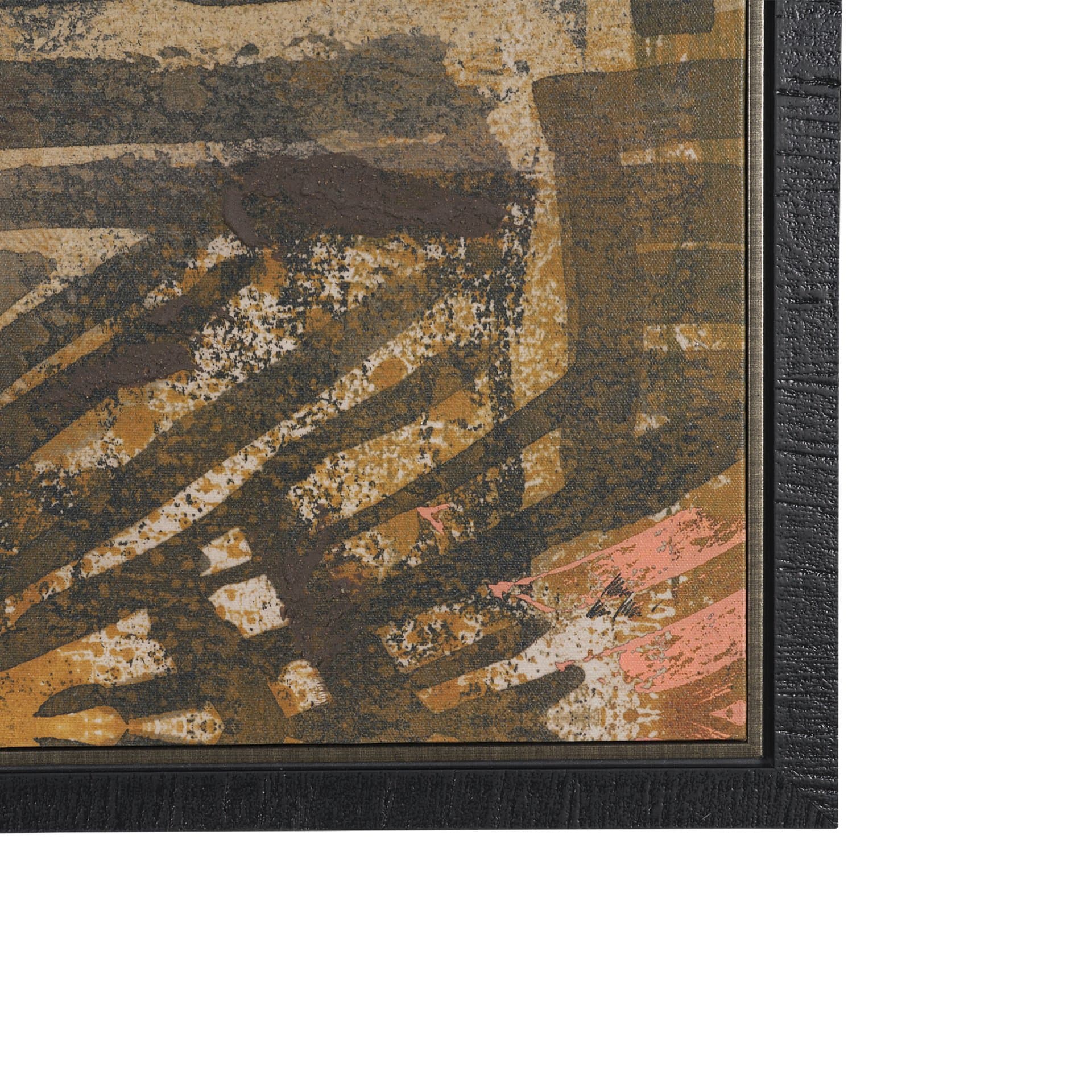 Bronze Geometry I by Mercana Studio Hand-Embellished Textured Framed Canvas Artwork — product photograph