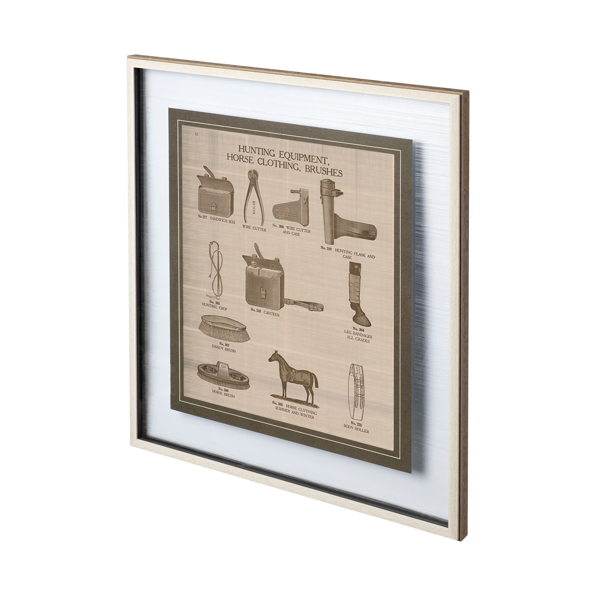 Equine Riding Gear IV v2 by Mercana Studio Hand Embellished Framed Art Print Matted under Glass — product photograph