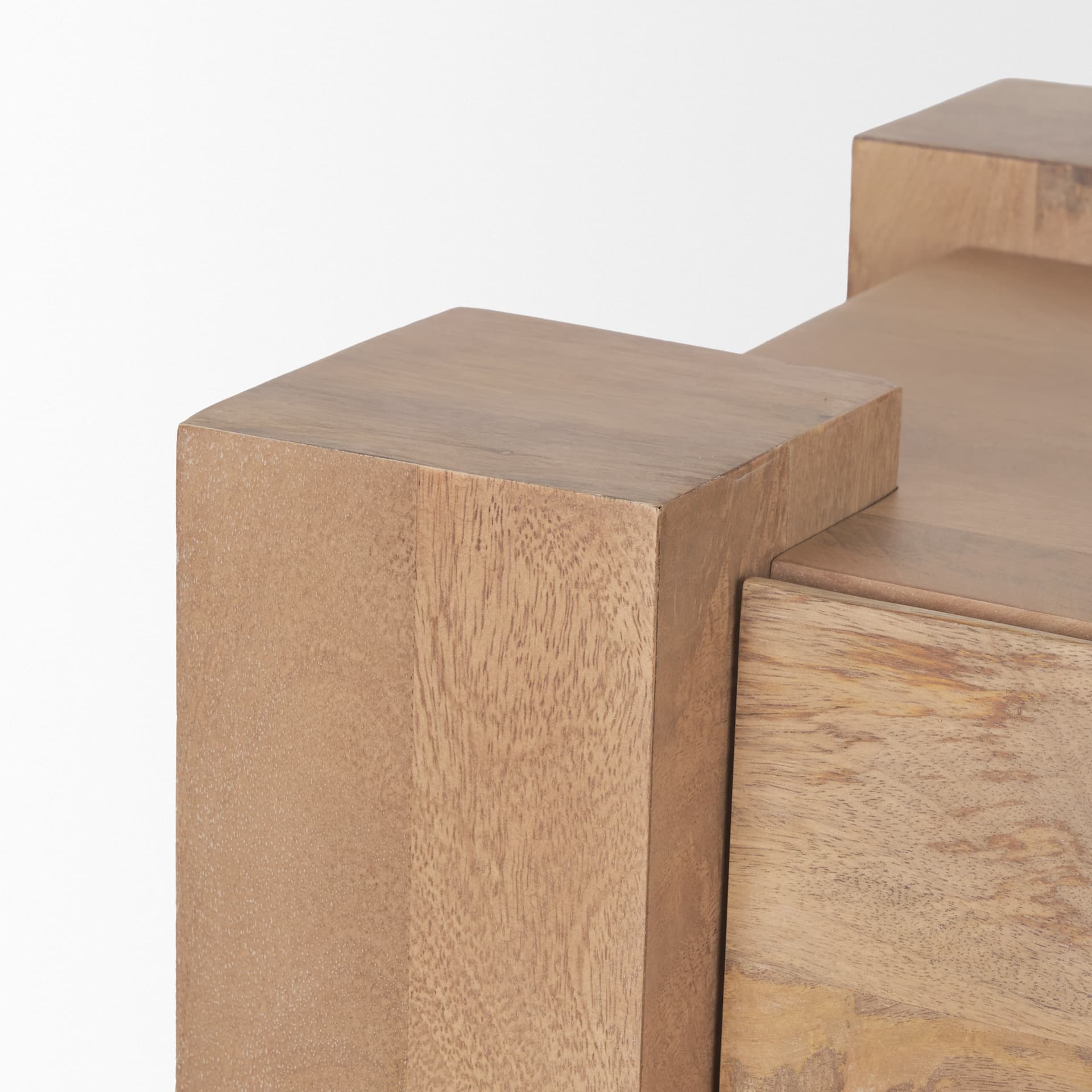 Beth Light Brown Wood Media Console — product photograph