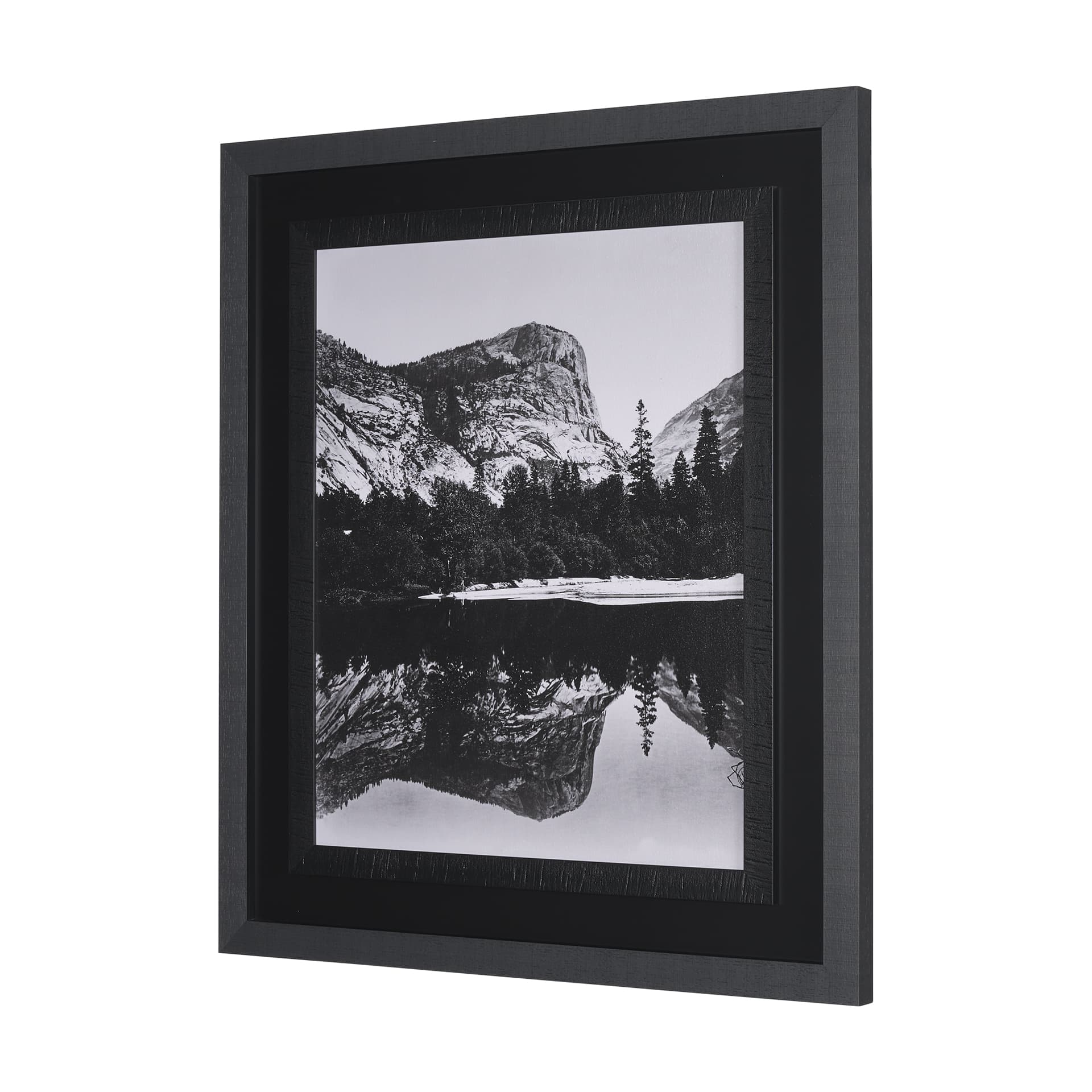 Mirror Lake by Carleton E Watkins a Hand Embellished Textured Framed Photo Art Print — product photograph