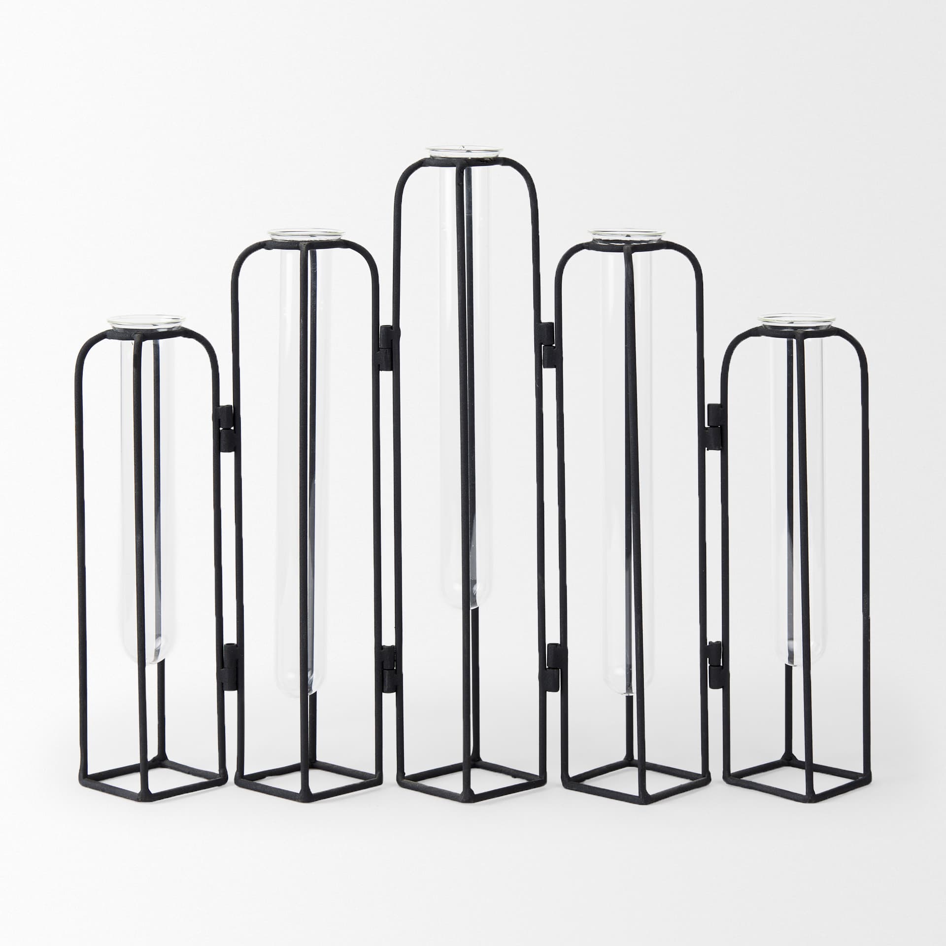 Mila 13.4L x 2.5W x 11.0H Metal and Glass Decorative Accent — product photograph