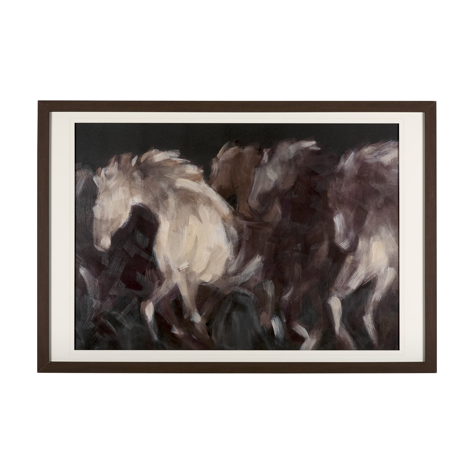 Running Wild - Quick by Mercana Studio Hand Embellished Textured Framed Art Print Matted under Glass — product photograph