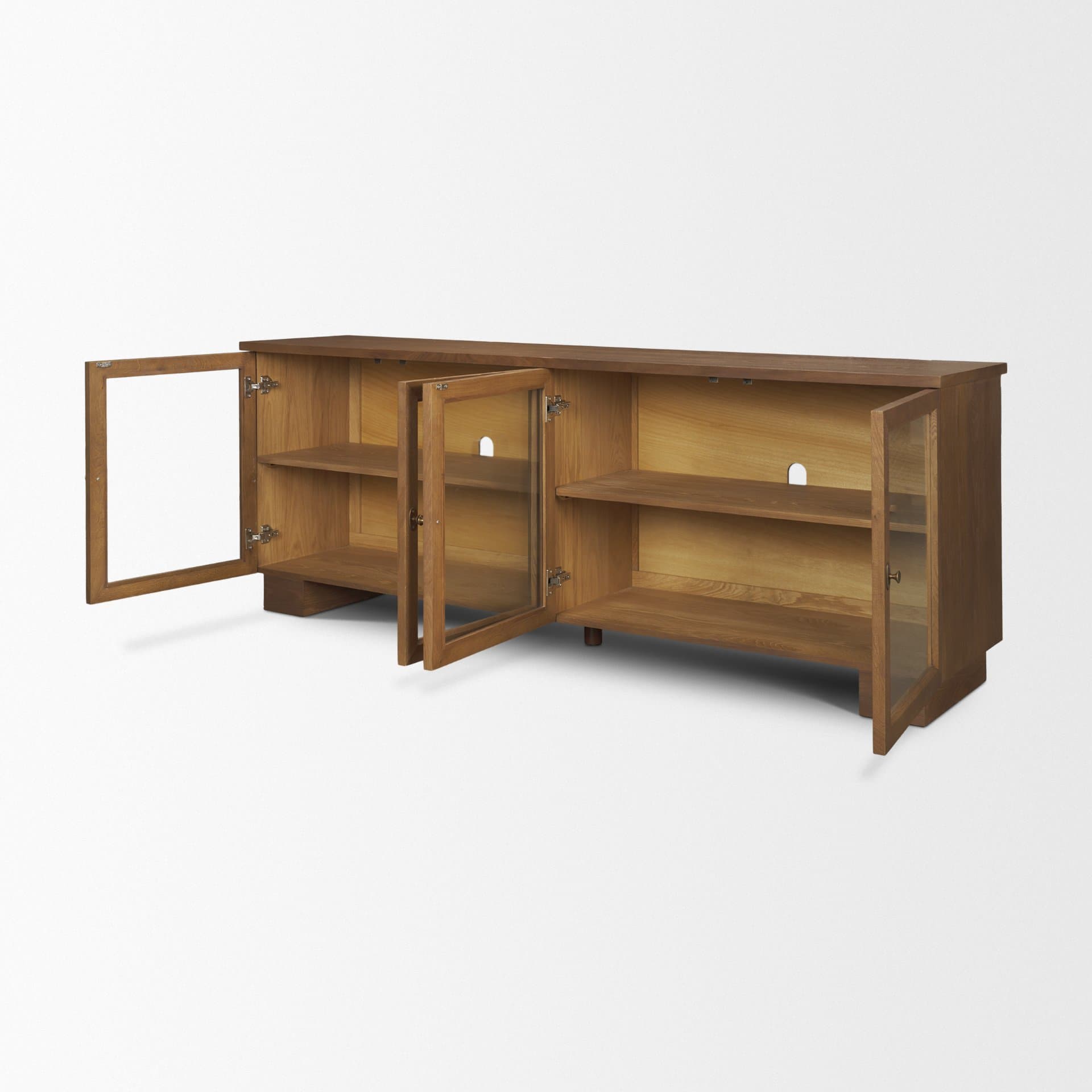 Winsford 82" Two-Tone Oak Sideboard w/ Glass Doors — product photograph