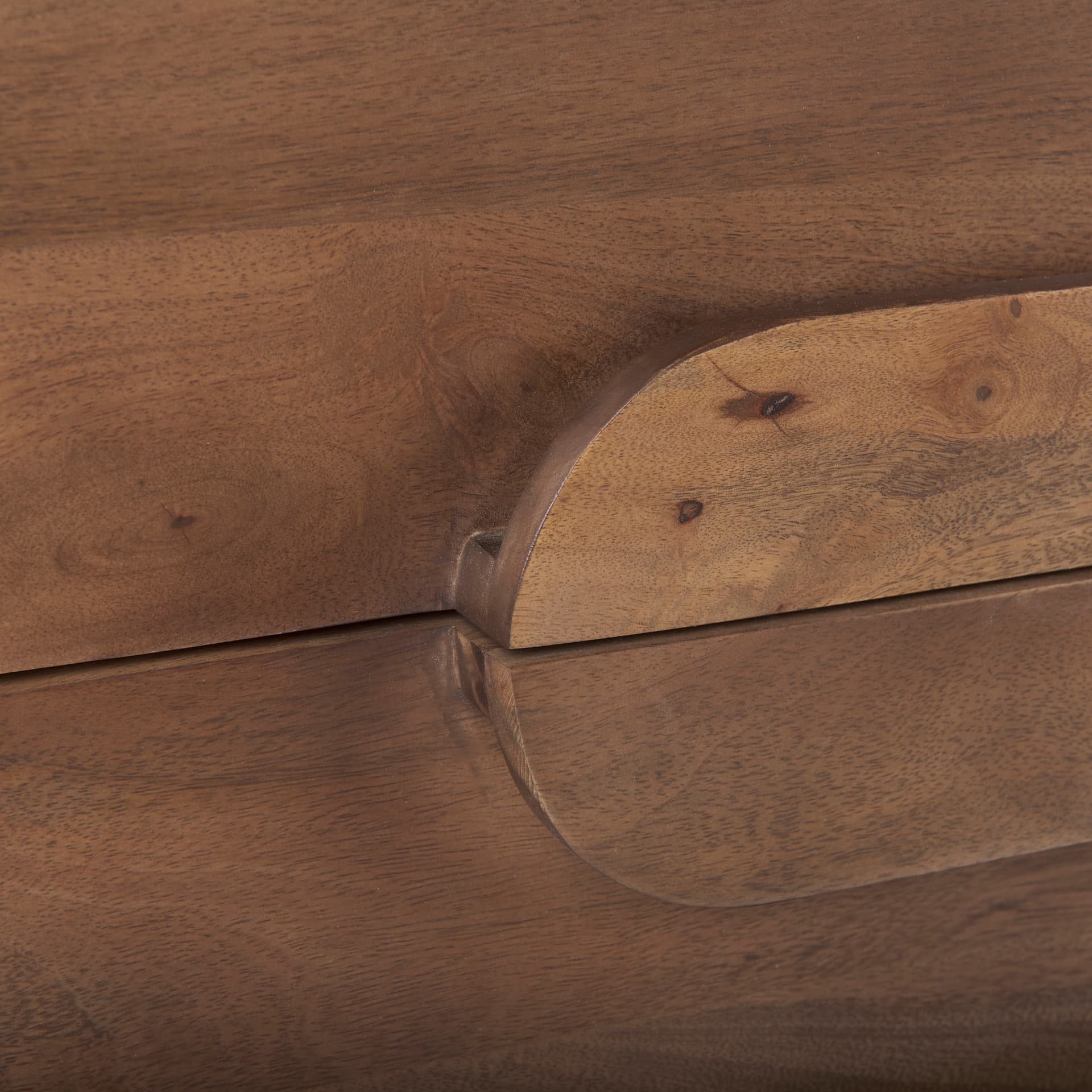 Astrid 71L x 17W x 30.3H Medium Brown Solid Wood 6 Drawer Sideboard — product photograph