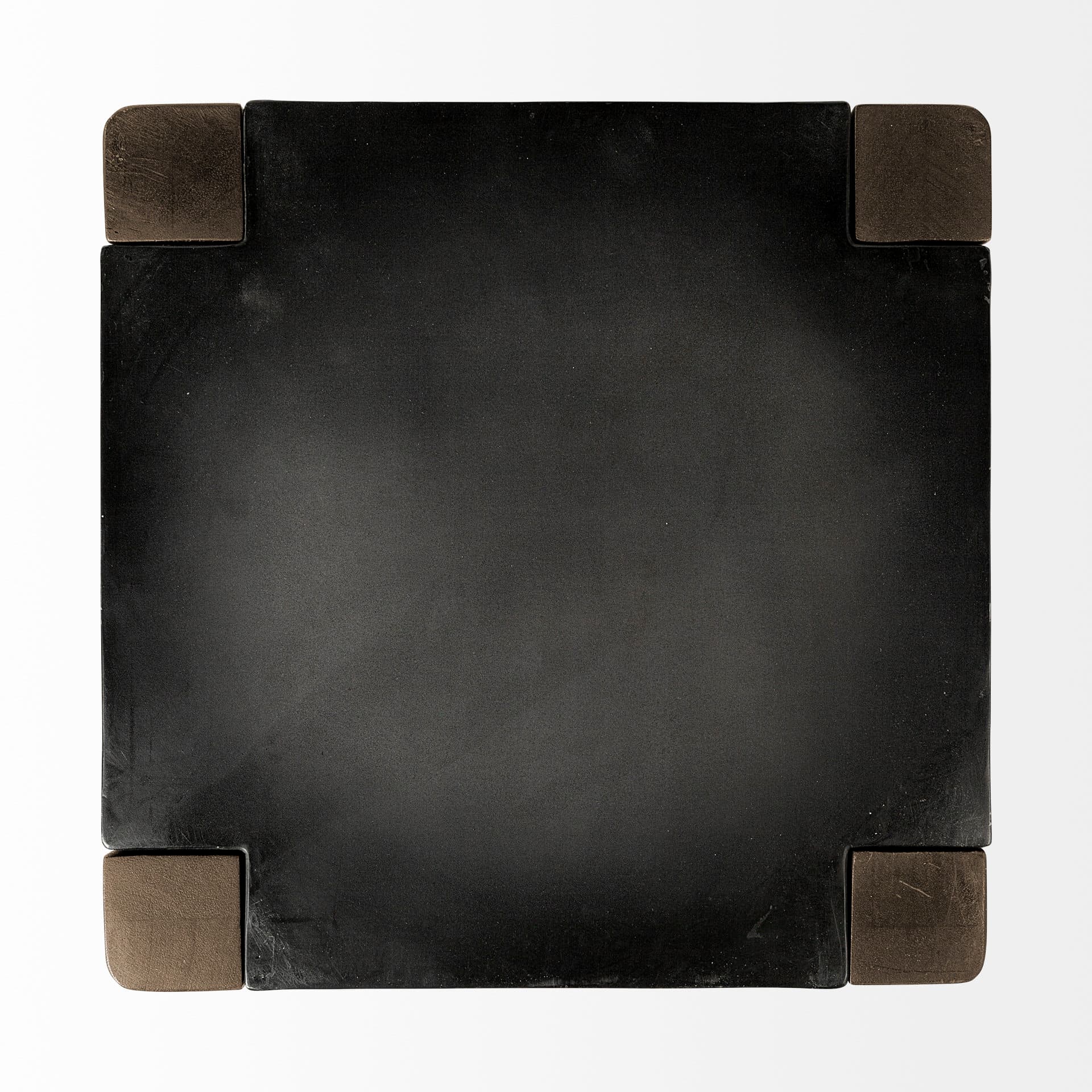 Nell Backless 26in Seat Counter Stool | Black Metal w/ Wood — product photograph