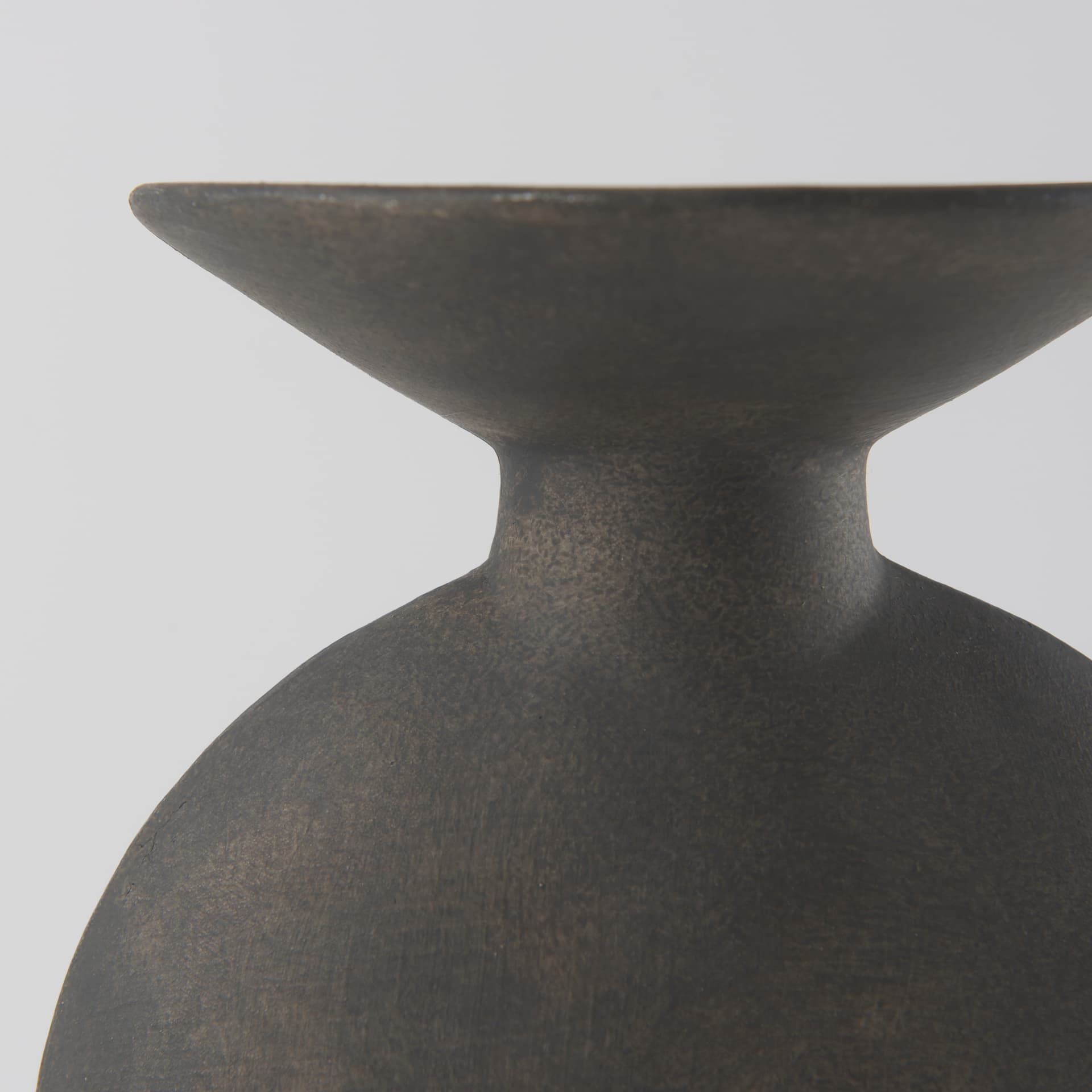 Kaz 6.7L x 5.5W x 11.2H Earthy Brown Ceramic Vase — product photograph