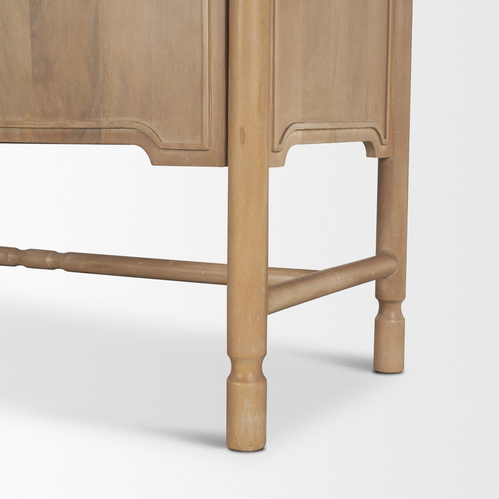 Phil Light Brown Wood 2 Door Bar Cabinet — product photograph