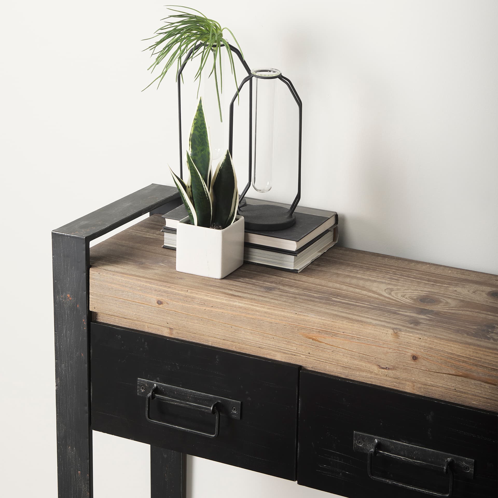 Aria 4.5L x 3.9W x 11.0H Metal and Glass Holder Object — product photograph