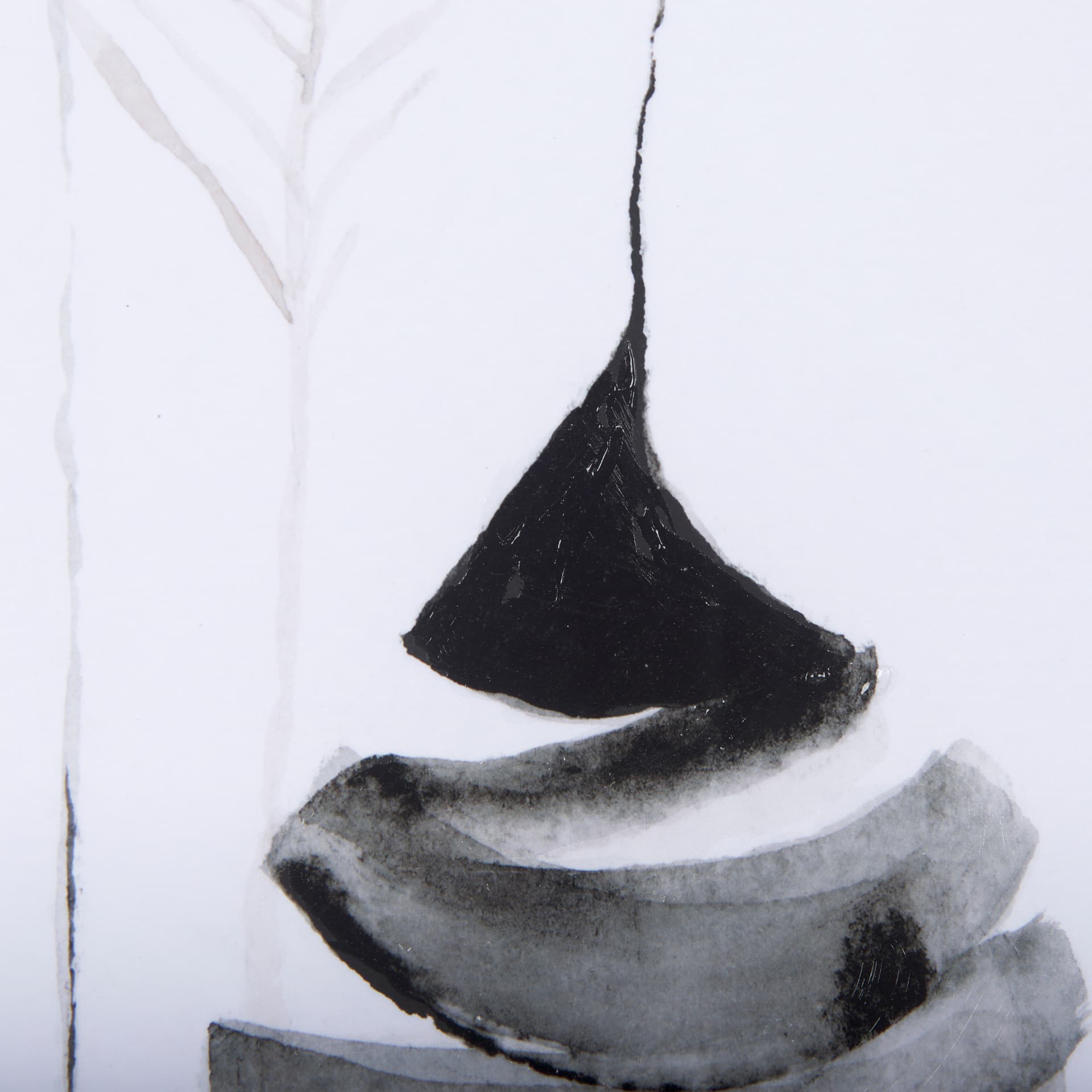 Feather Collection by Mercana Studio a Hand Embellished Textured Framed Art Print Matted under Glass — product photograph